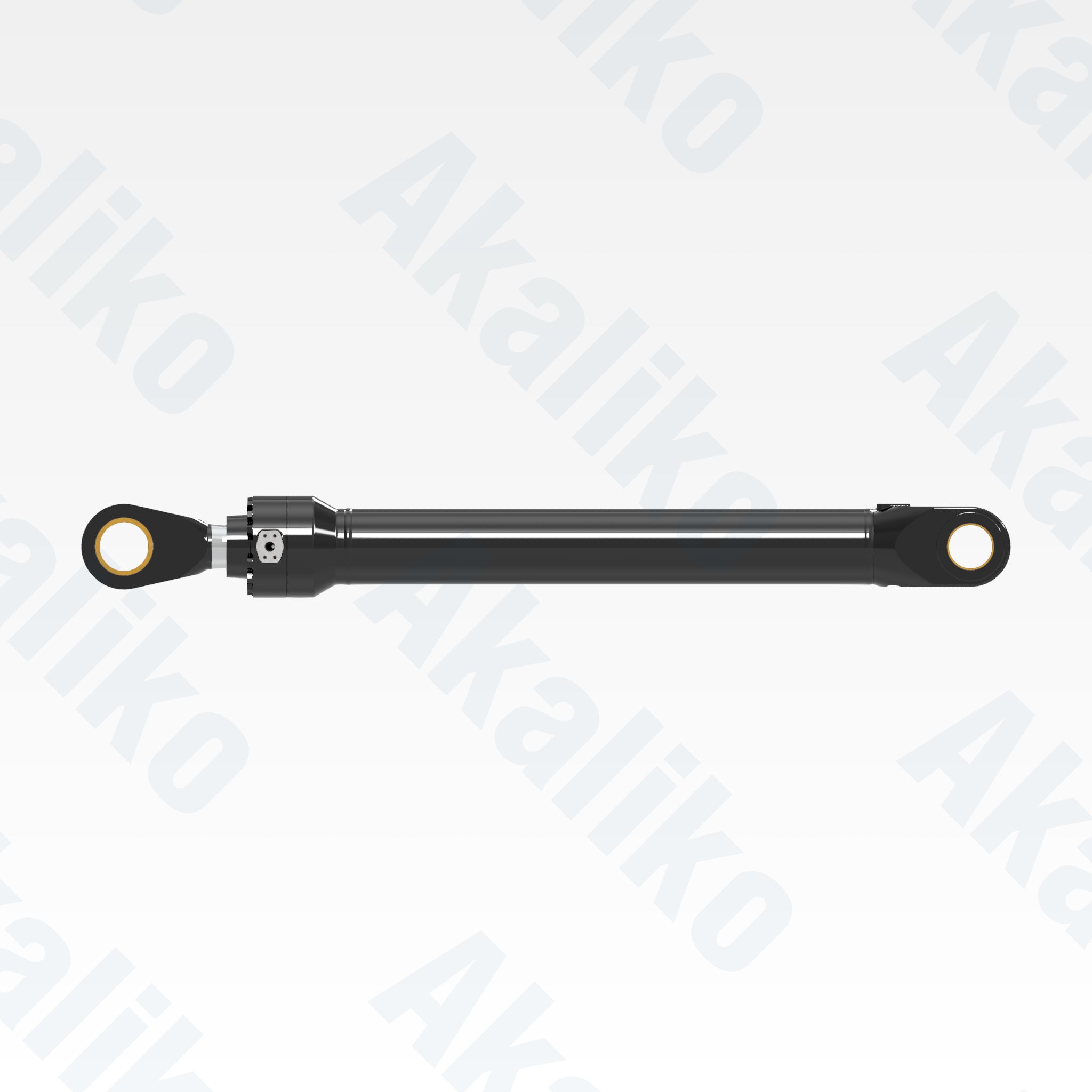 Side view of replacement bucket hydraulic cylinder for Caterpillar 6030 excavator, OEM part number 464-9559
