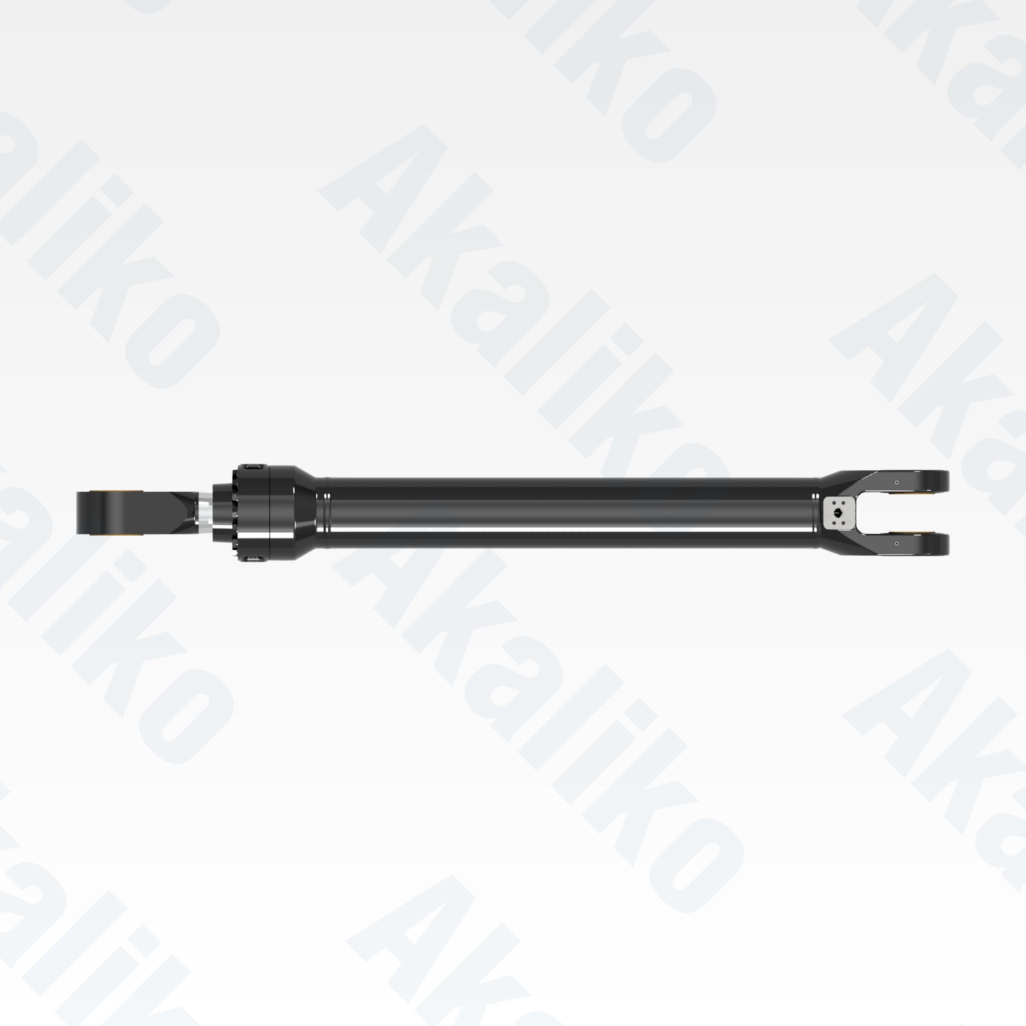 Top view of replacement bucket hydraulic cylinder for Caterpillar 6030 excavator, OEM part number 464-9559