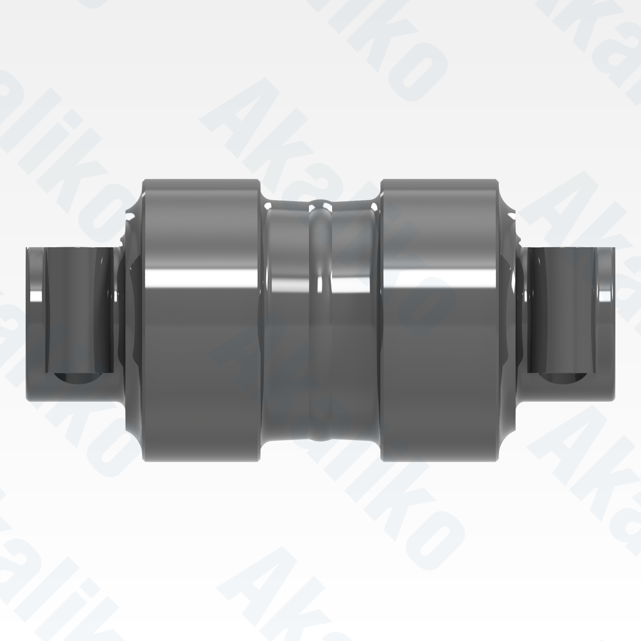 Side view of replacement/aftermarket brand new carrier roller for Caterpillar 6030/6030 FS excavator.