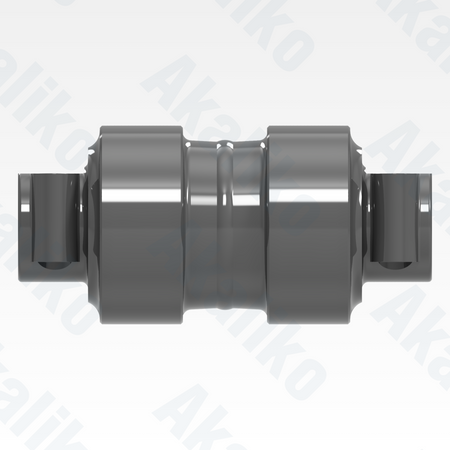 Side view of replacement/aftermarket brand new carrier roller for Caterpillar 6030/6030 FS excavator.