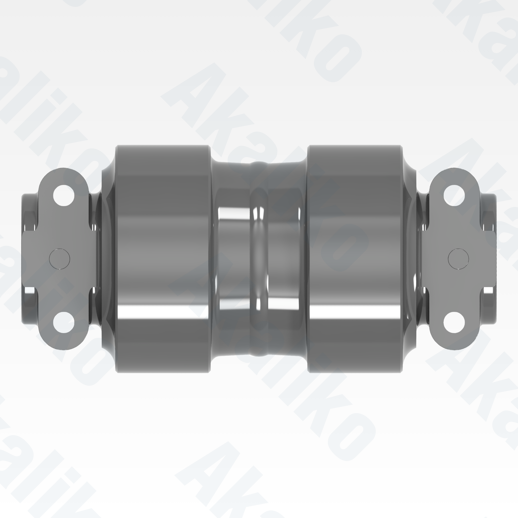 Top view of replacement/aftermarket brand new carrier roller for Caterpillar 6030/6030 FS excavator.