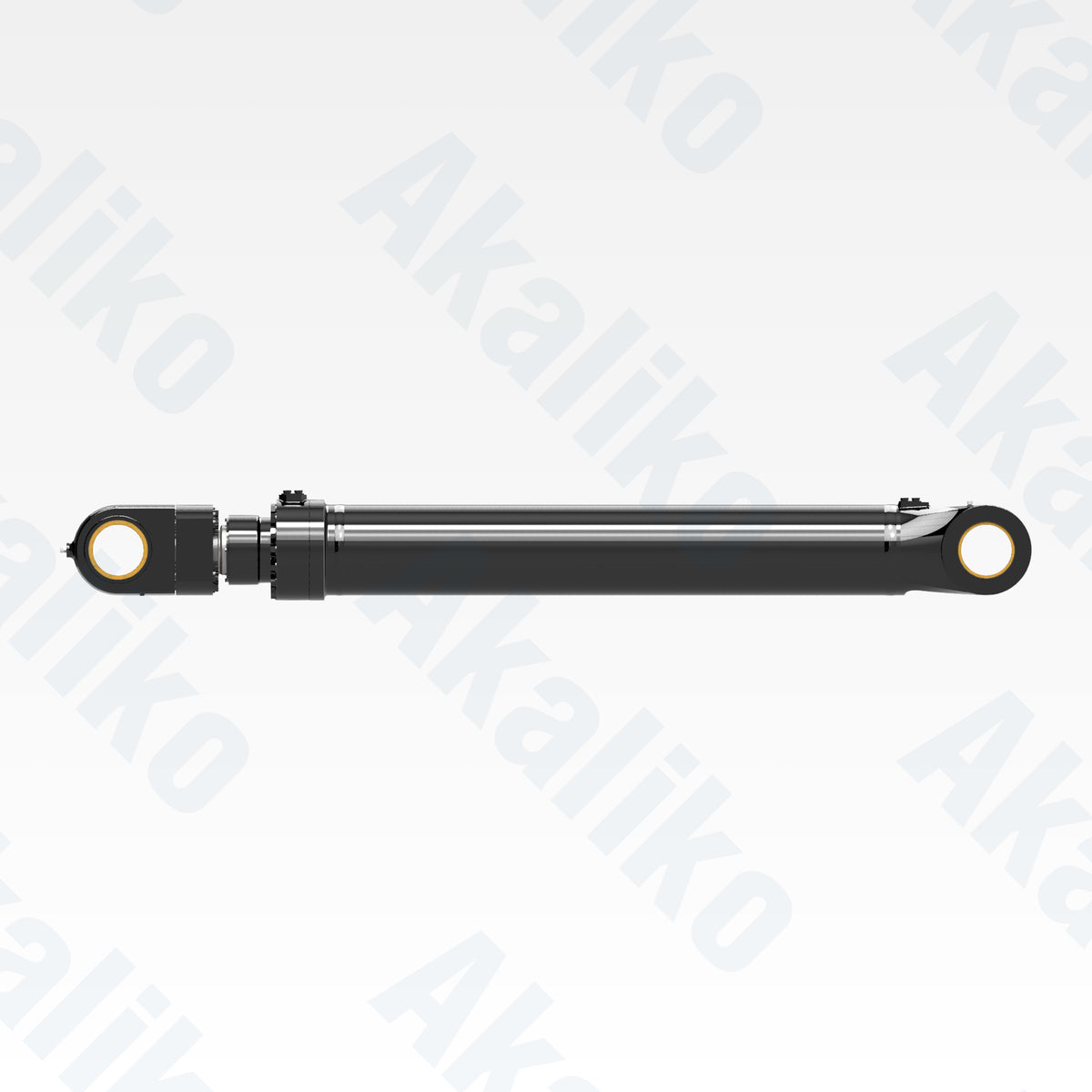 Side view of replacement boom hydraulic cylinder for Caterpillar 6030 FS excavator, OEM part number 465-6234