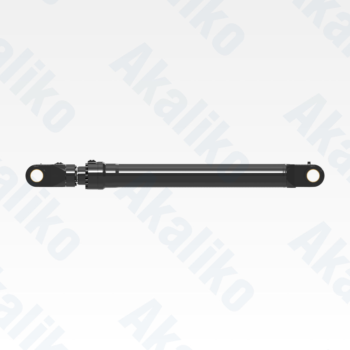 Side view of replacement bucket hydraulic cylinder for Caterpillar 6030 FS excavator, OEM part number 465-8605