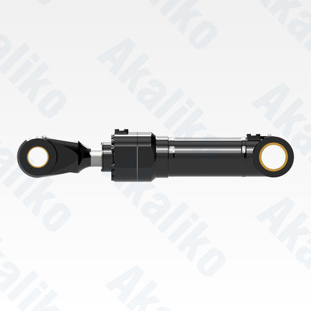 Side view of replacement clam hydraulic cylinder for Caterpillar 6030 FS excavator, OEM part number 365-9864