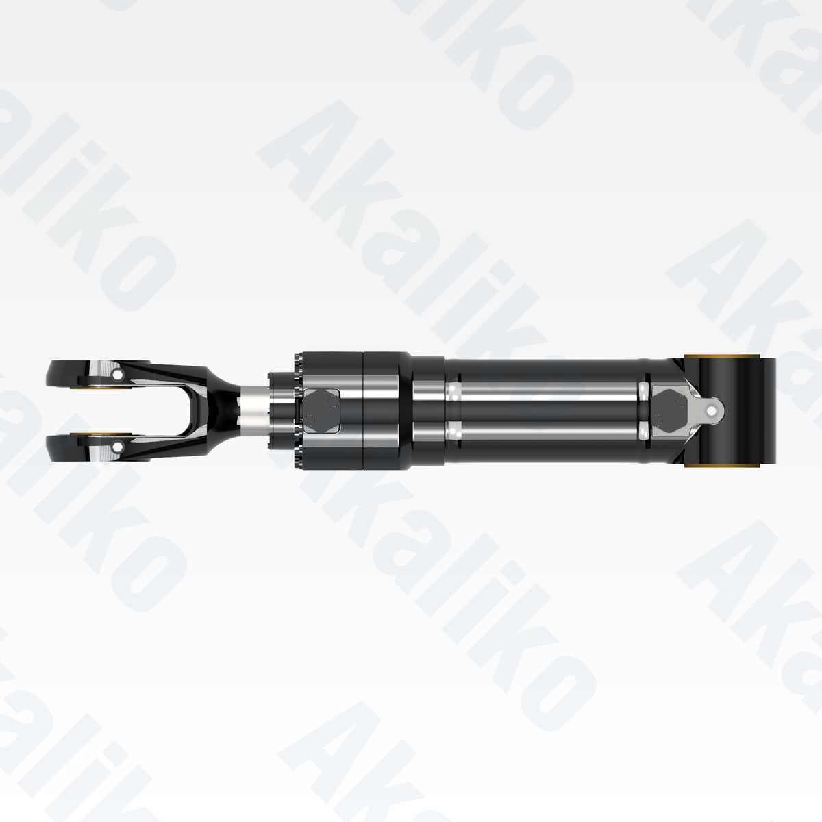 Top view of replacement clam hydraulic cylinder for Caterpillar 6030 FS excavator, OEM part number 365-9864