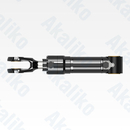 Top view of replacement clam hydraulic cylinder for Caterpillar 6030 FS excavator, OEM part number 365-9864