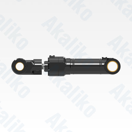 Side view of replacement clam hydraulic cylinder for Caterpillar 6030 FS excavator, OEM part number 365-9864