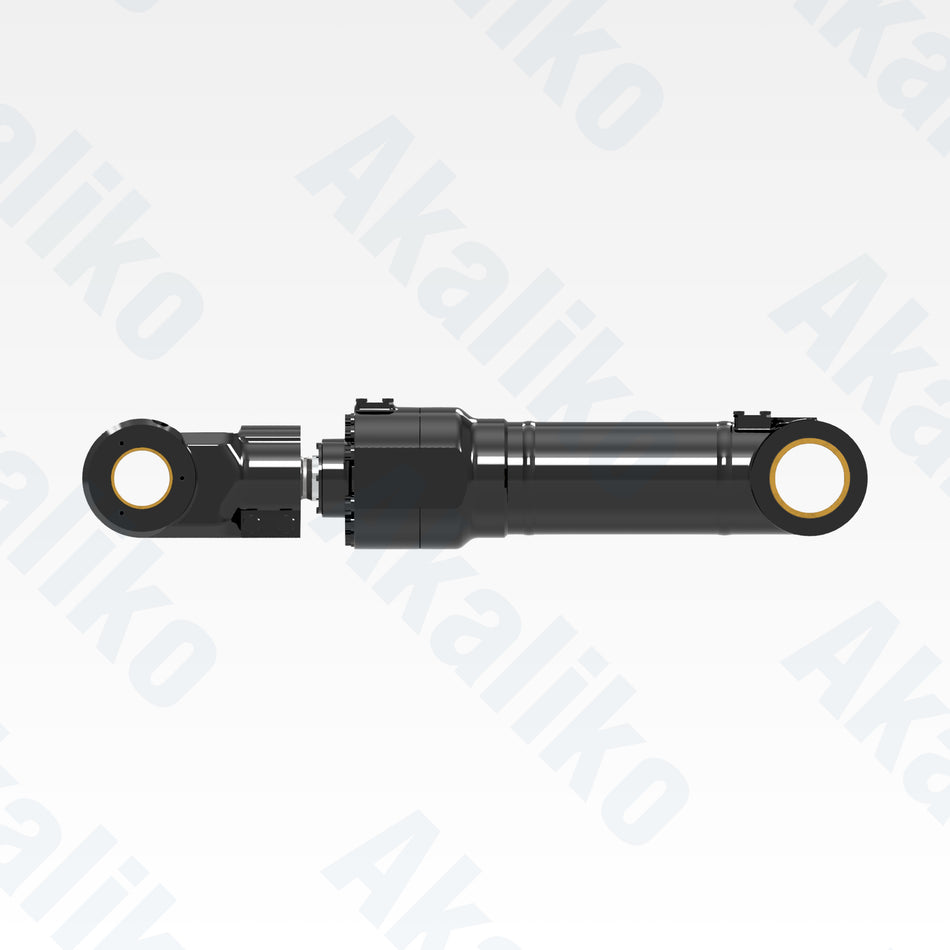 Side view of replacement clam hydraulic cylinder for Caterpillar 6030 FS excavator, OEM part number 365-9864