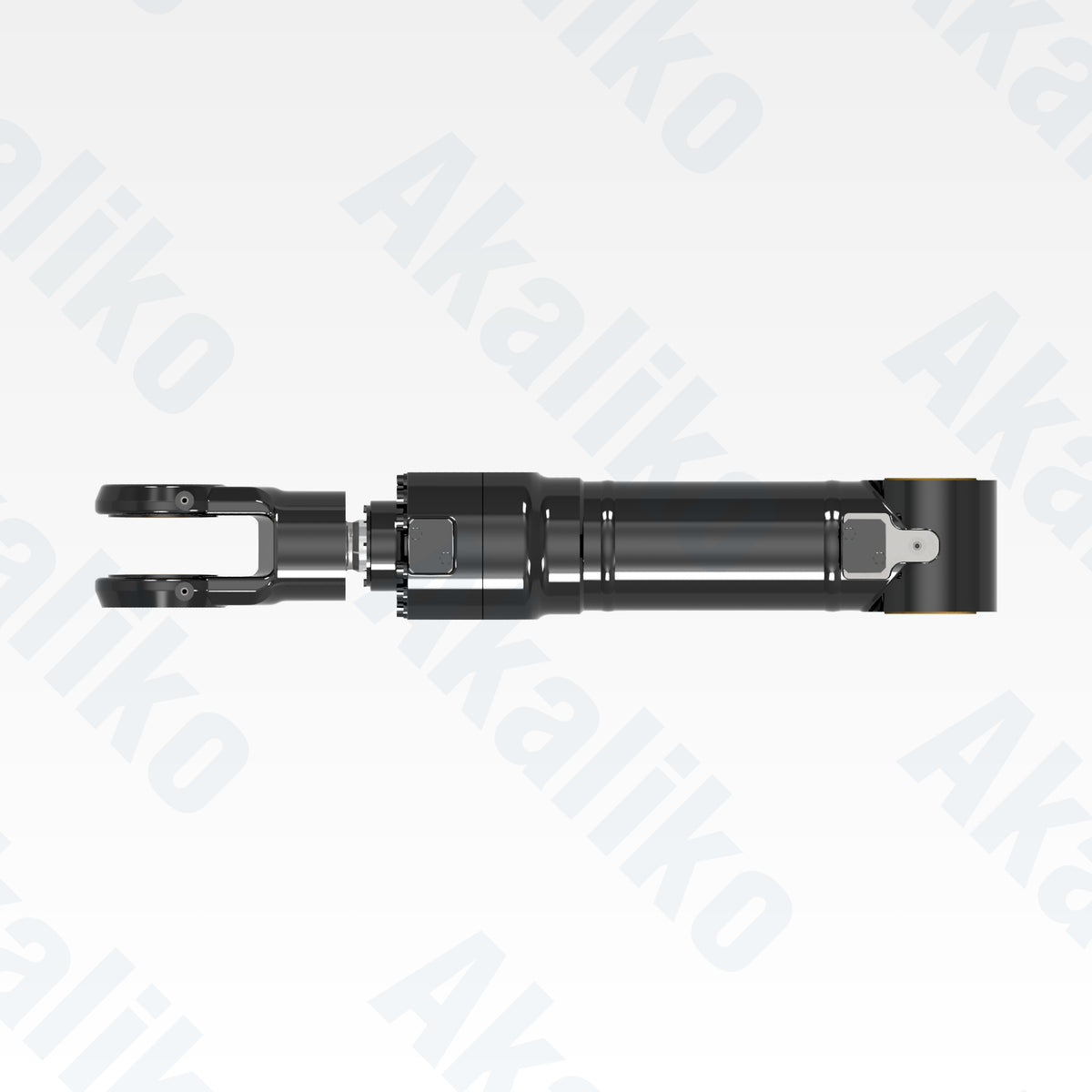 Top view of replacement clam hydraulic cylinder for Caterpillar 6030 FS excavator, OEM part number 365-9864