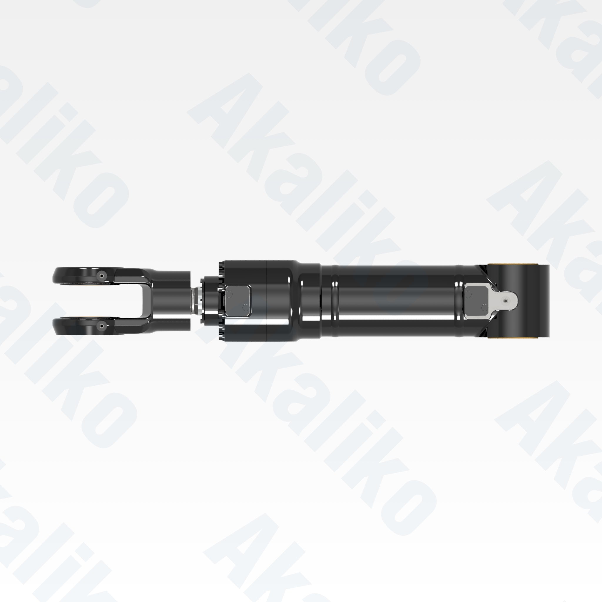 Top view of replacement clam hydraulic cylinder for Caterpillar 6030 FS excavator, OEM part number 365-9864
