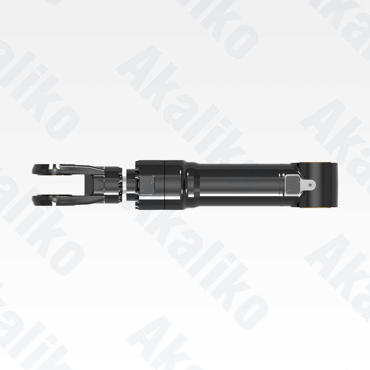 Top view of replacement clam hydraulic cylinder for Caterpillar 6030 FS excavator, OEM part number 455-9942