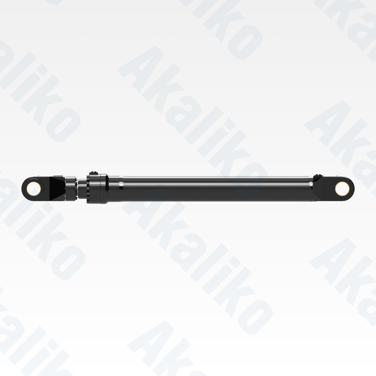 Side view of replacement stick hydraulic cylinder for Caterpillar 6030 FS excavator, OEM part number 465-6270