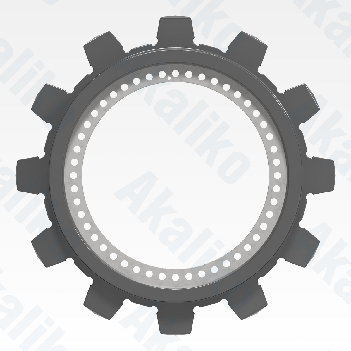 Side view of replacement/aftermarket brand new sprocket for Caterpillar 6030/6030 FS excavator.