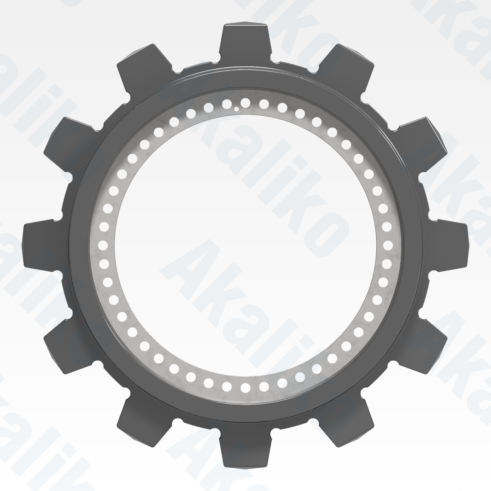 Side view of replacement/aftermarket brand new sprocket for Caterpillar 6030/6030 FS excavator.