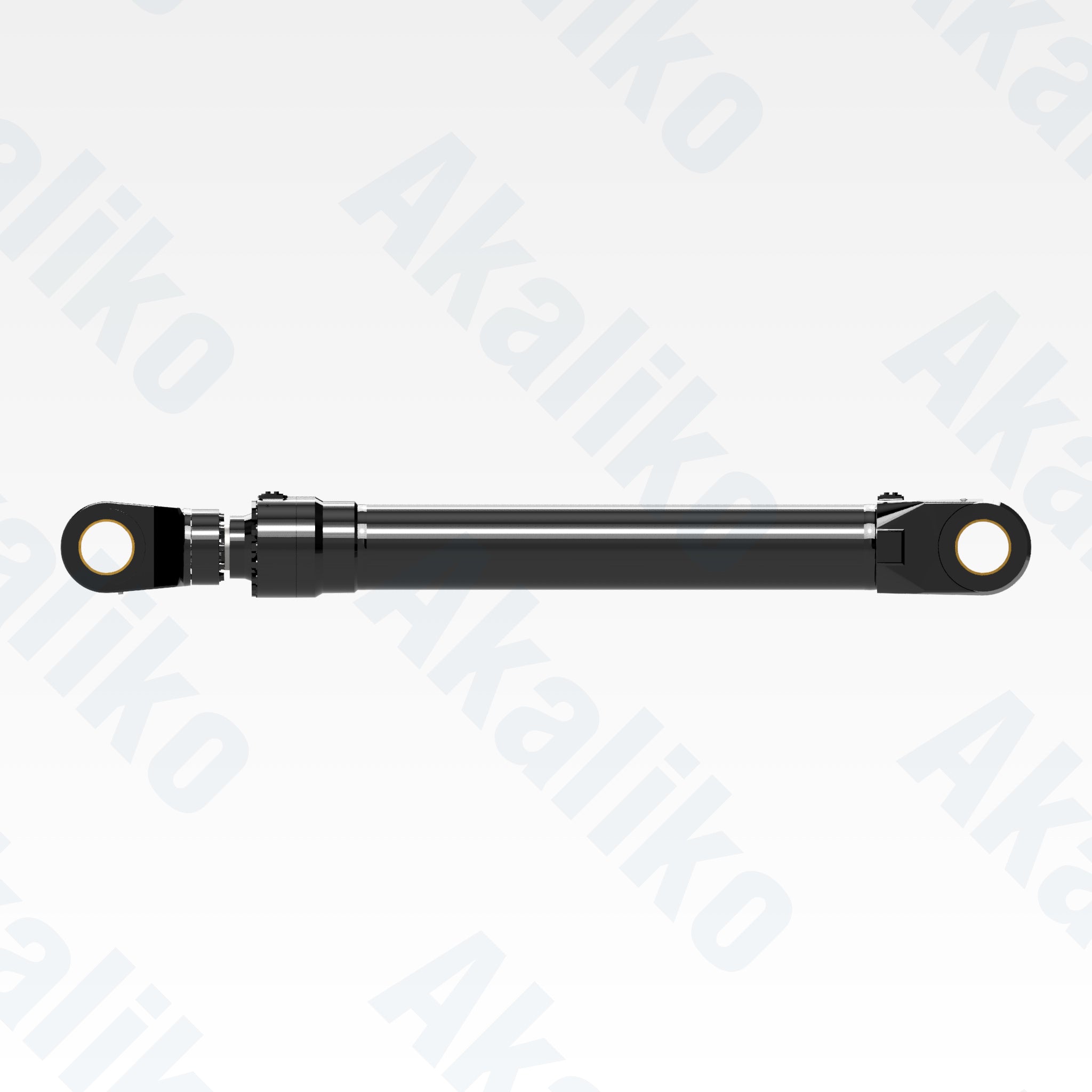 Side view of replacement stick hydraulic cylinder for Caterpillar 6030 excavator, OEM part number 372-6587