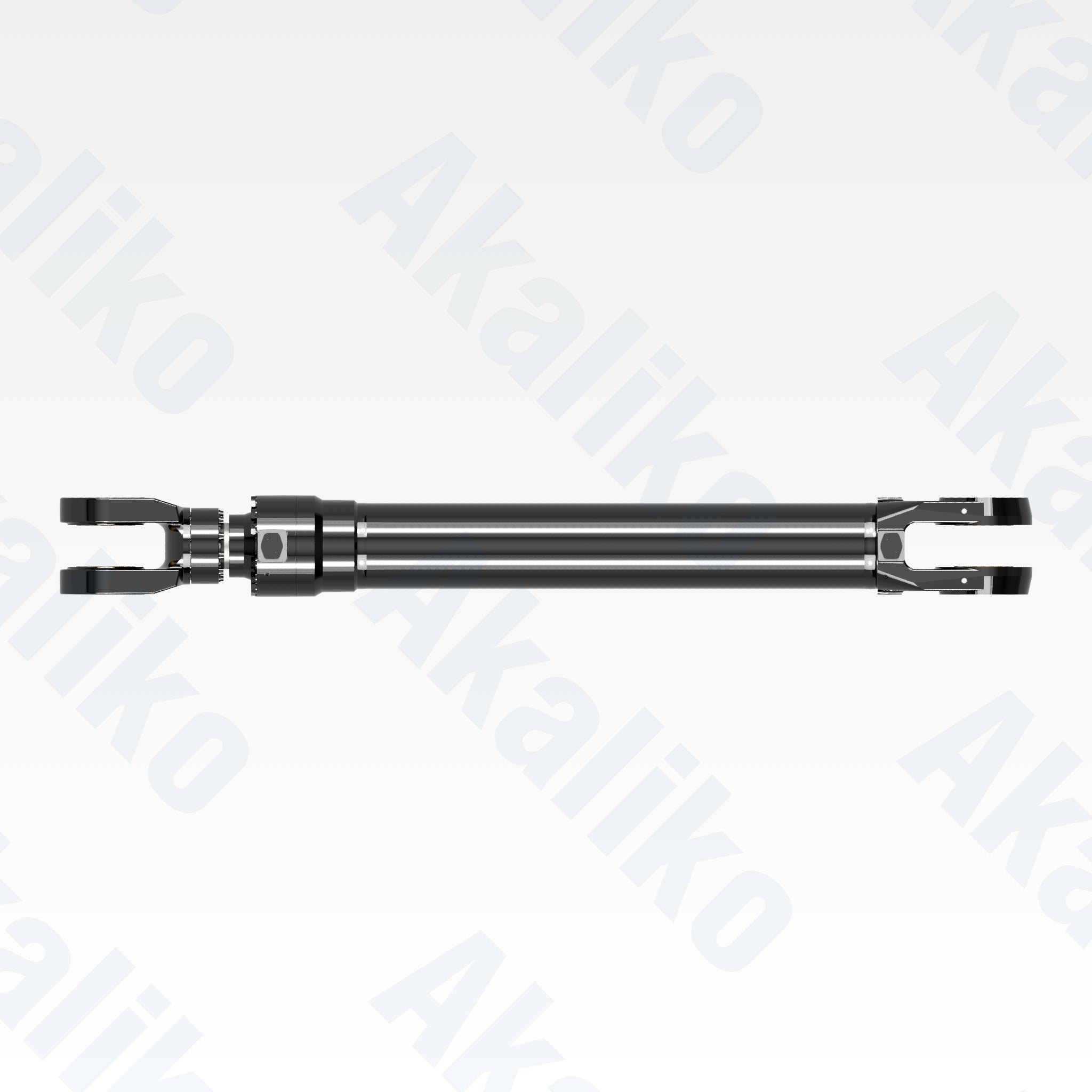 Top view of replacement stick hydraulic cylinder for Caterpillar 6030 excavator, OEM part number 372-6587