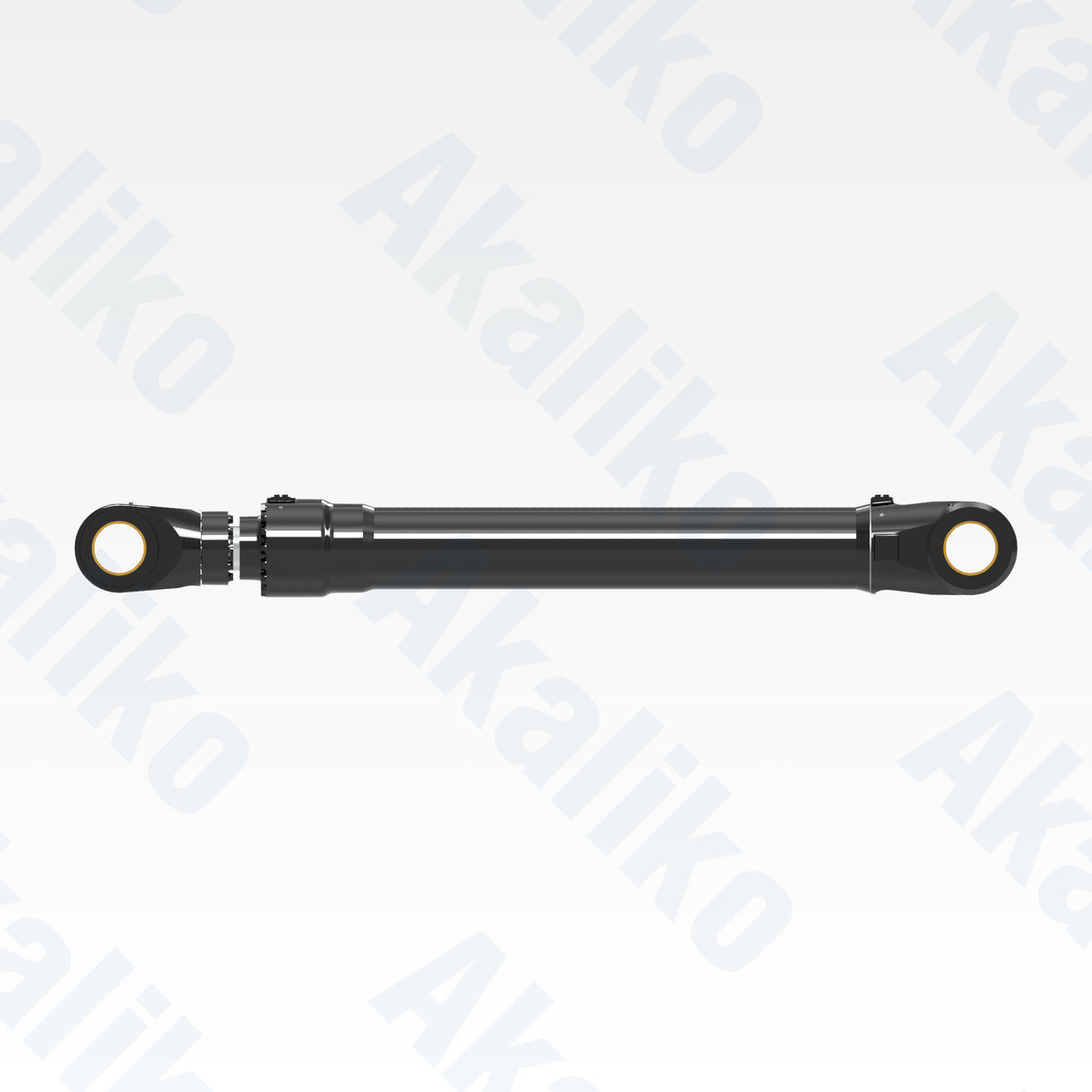 Side view of replacement stick hydraulic cylinder for Caterpillar 6030 excavator, OEM part number 465-6194