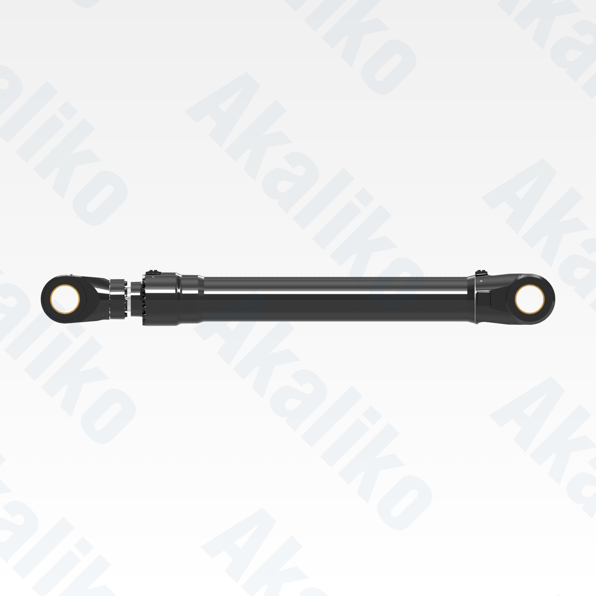 Side view of replacement stick hydraulic cylinder for Caterpillar 6030 excavator, OEM part number 465-6194