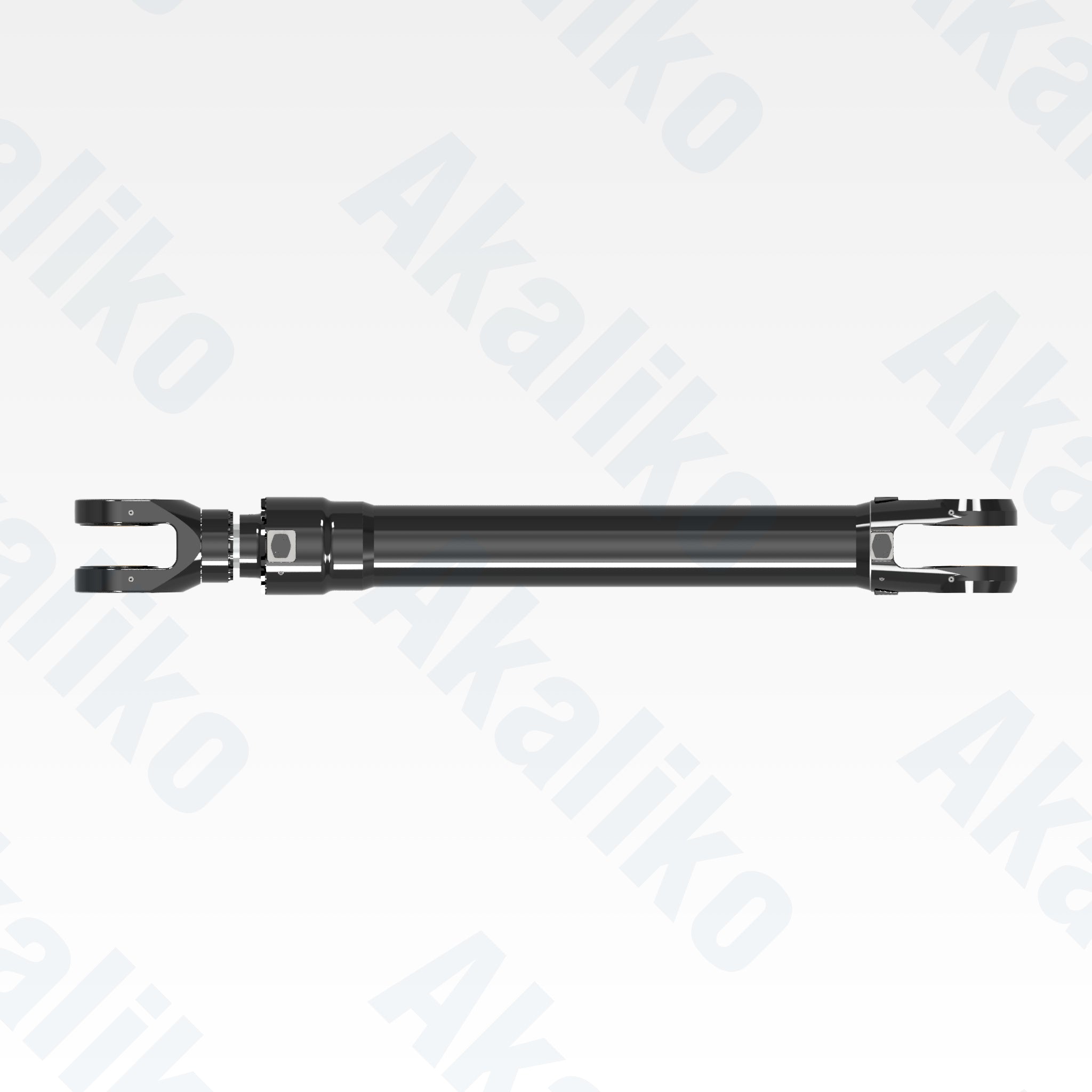Top view of replacement stick hydraulic cylinder for Caterpillar 6030 excavator, OEM part number 465-6194