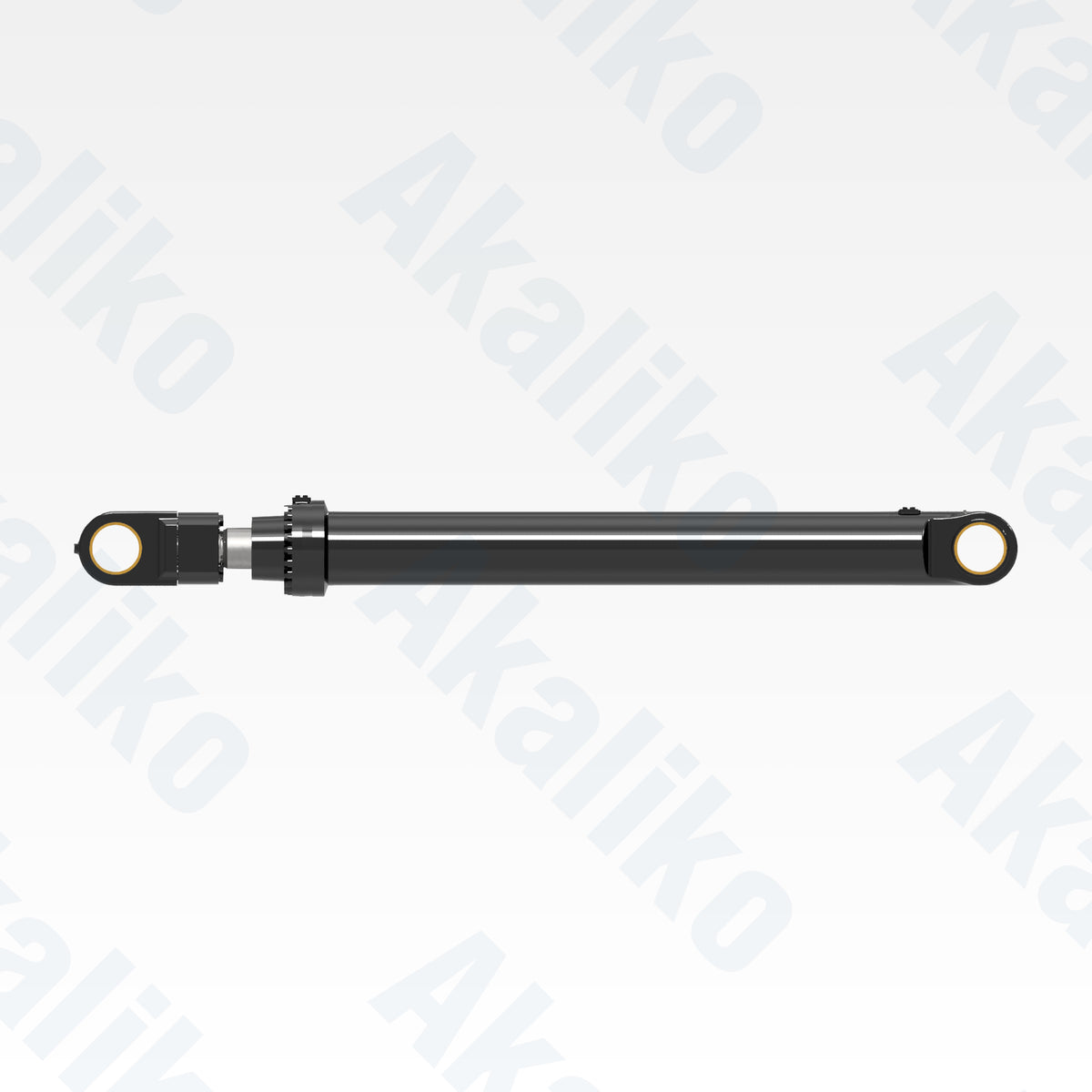 Side view of replacement boom hydraulic cylinder for Caterpillar 6040 excavator, OEM part number 618-9834