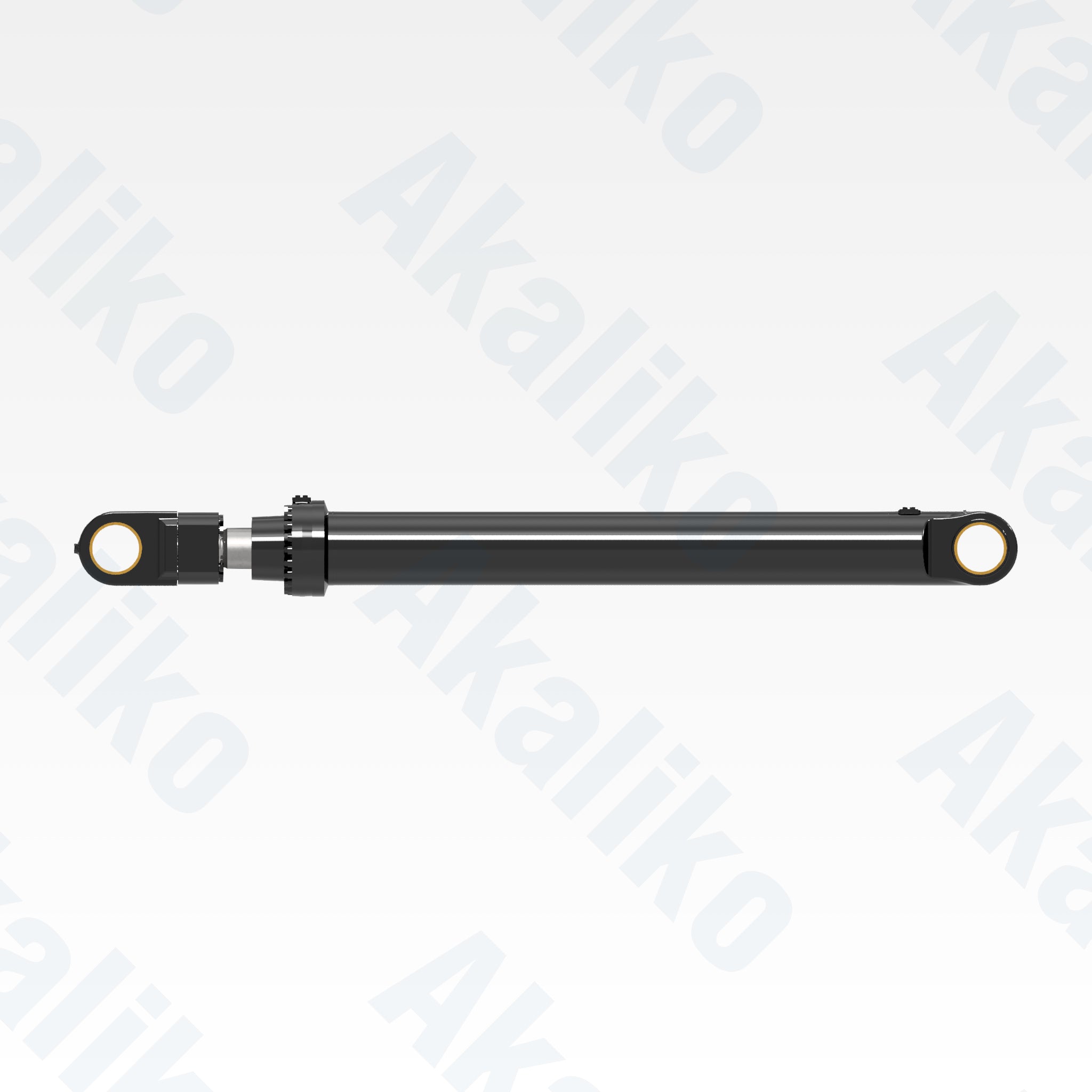 Side view of replacement boom hydraulic cylinder for Caterpillar 6040 excavator, OEM part number 618-9834