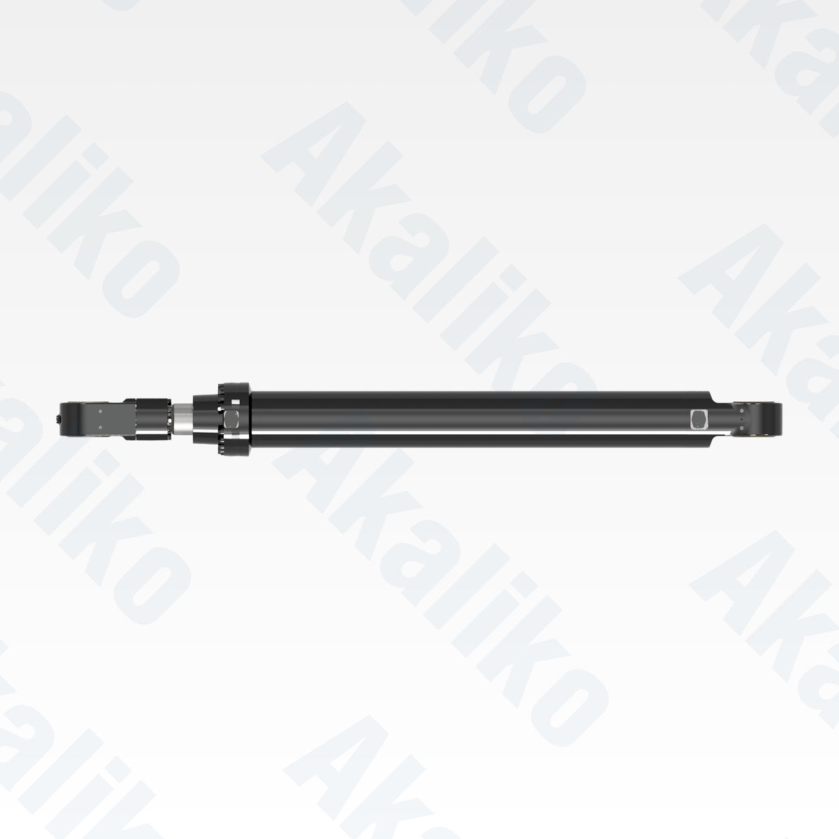 Top view of replacement boom hydraulic cylinder for Caterpillar 6040 excavator, OEM part number 618-9834