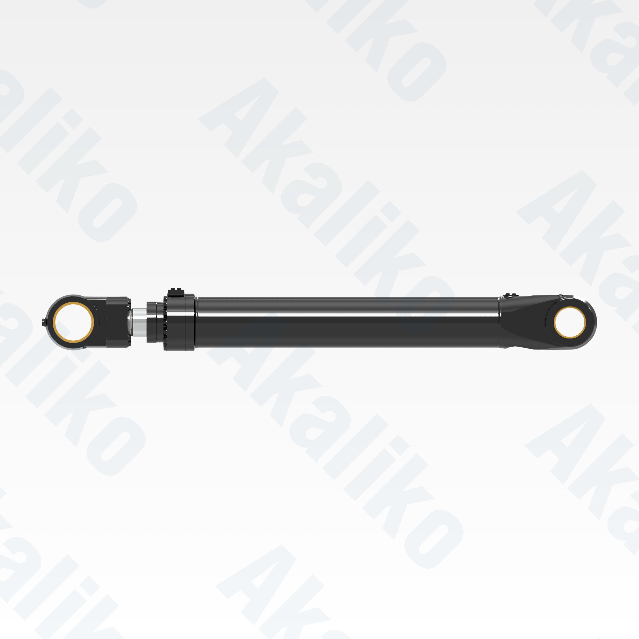 Side view of replacement bucket hydraulic cylinder for Caterpillar 6040 excavator, OEM part number 588-9645