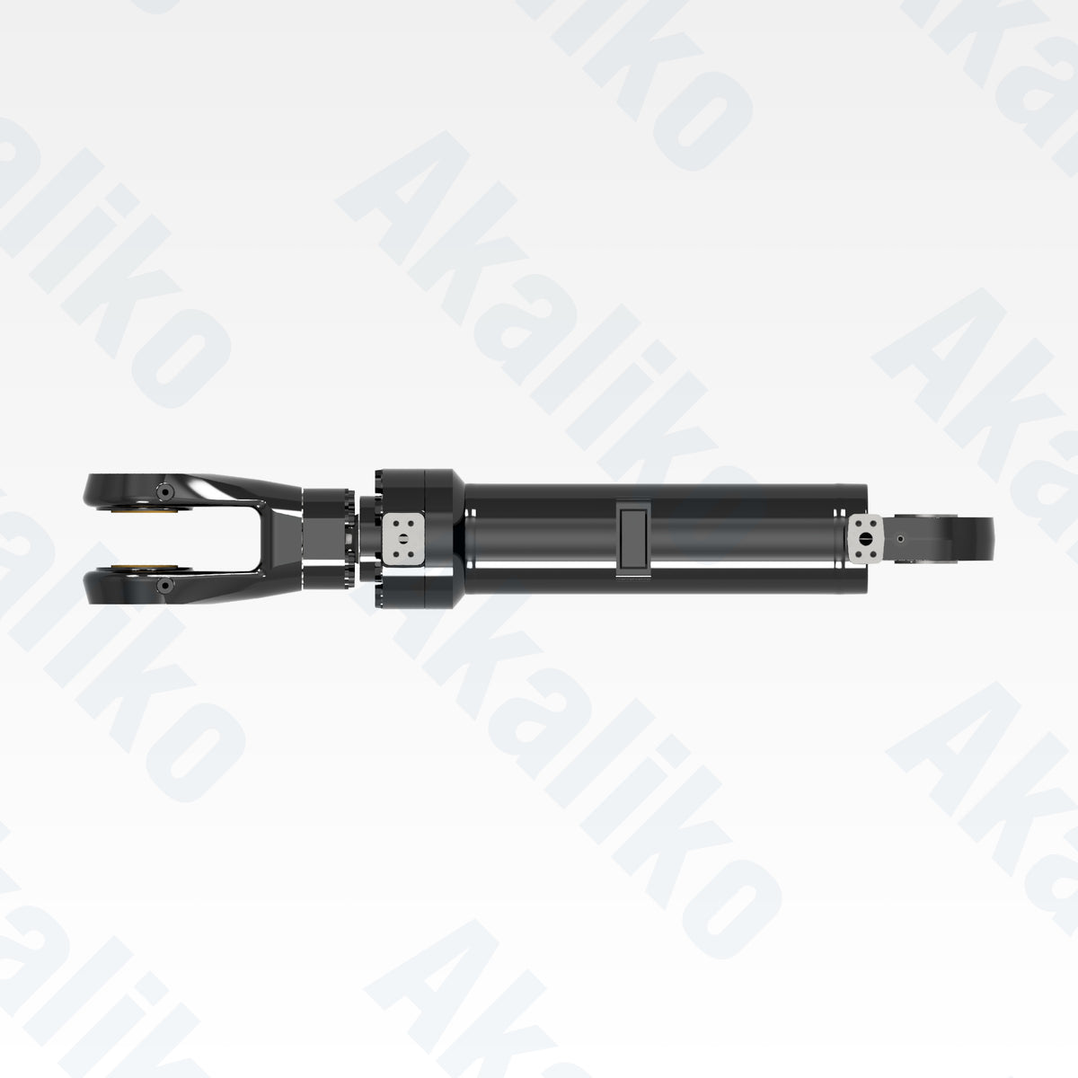 Top view of replacement clam hydraulic cylinder for Caterpillar 6040 FS excavator, OEM part number 467-1599