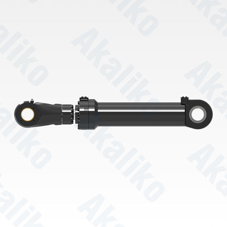 Side view of replacement clam hydraulic cylinder for Caterpillar 6040 FS excavator, OEM part number 503-9755