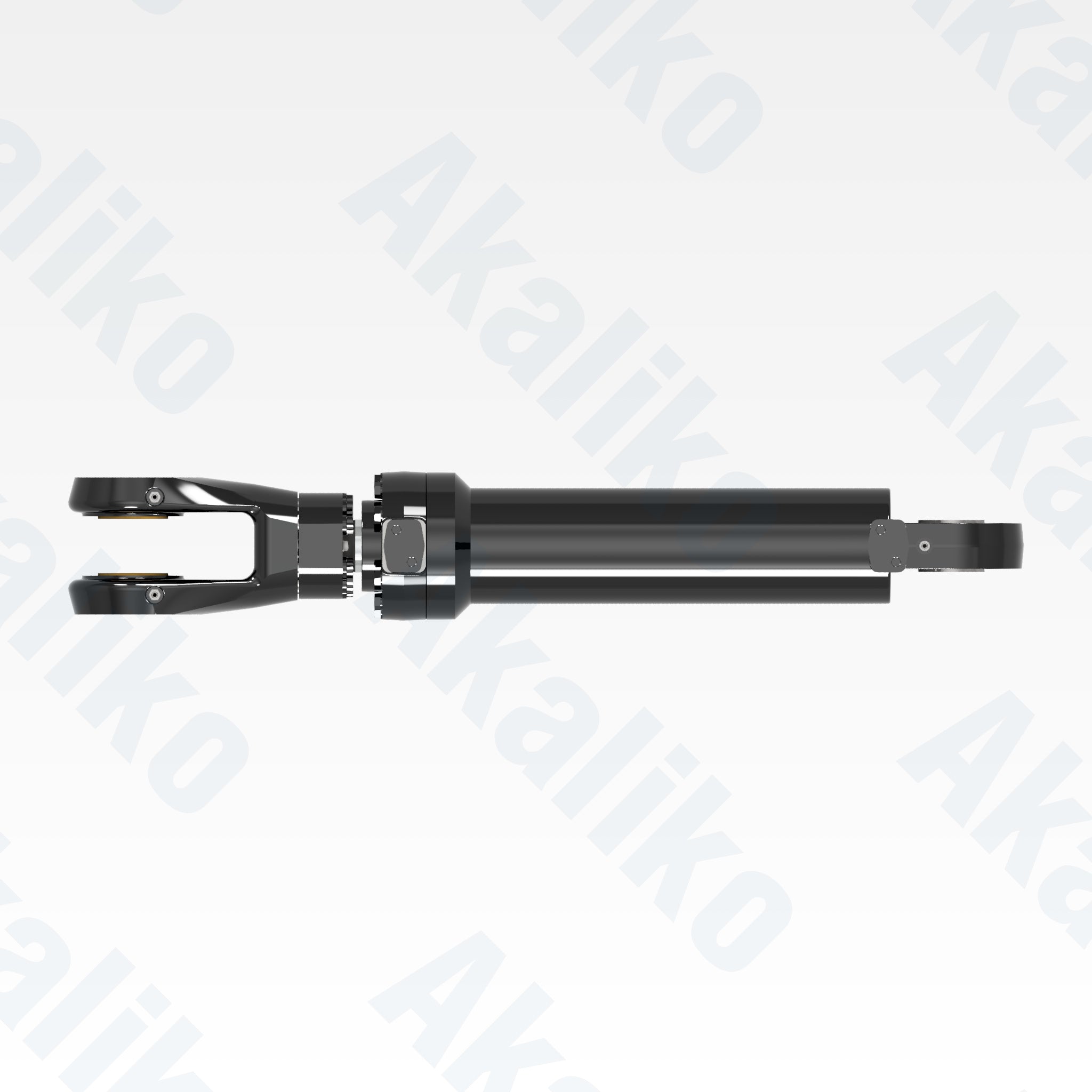 Top view of replacement clam hydraulic cylinder for Caterpillar 6040 FS excavator, OEM part number 503-9755