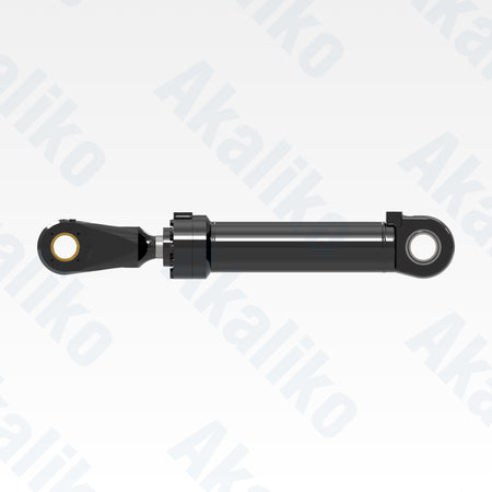 Side view of replacement clam hydraulic cylinder for Caterpillar 6040 FS excavator, OEM part number 522-1529