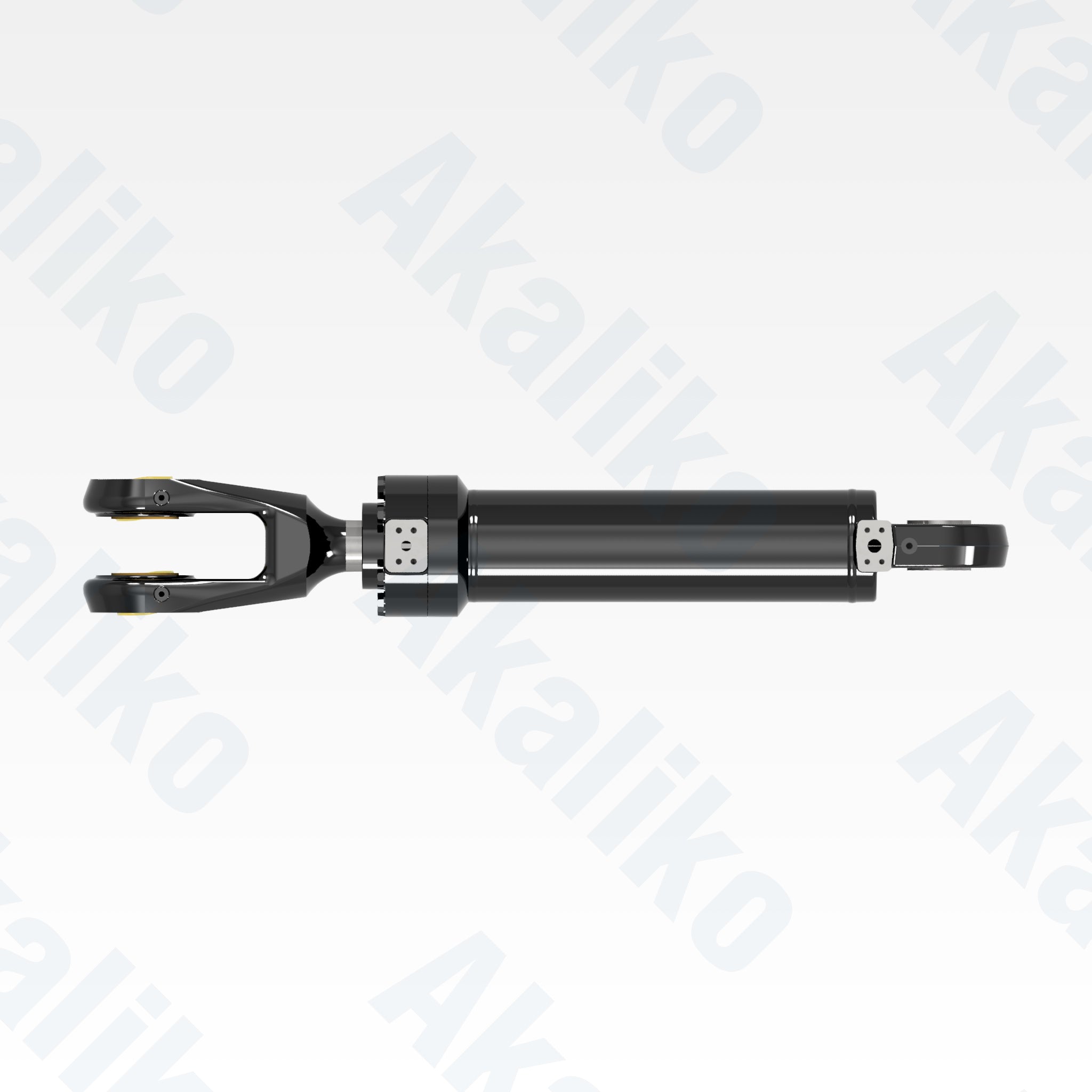 Top view of replacement clam hydraulic cylinder for Caterpillar 6040 FS excavator, OEM part number 522-1529
