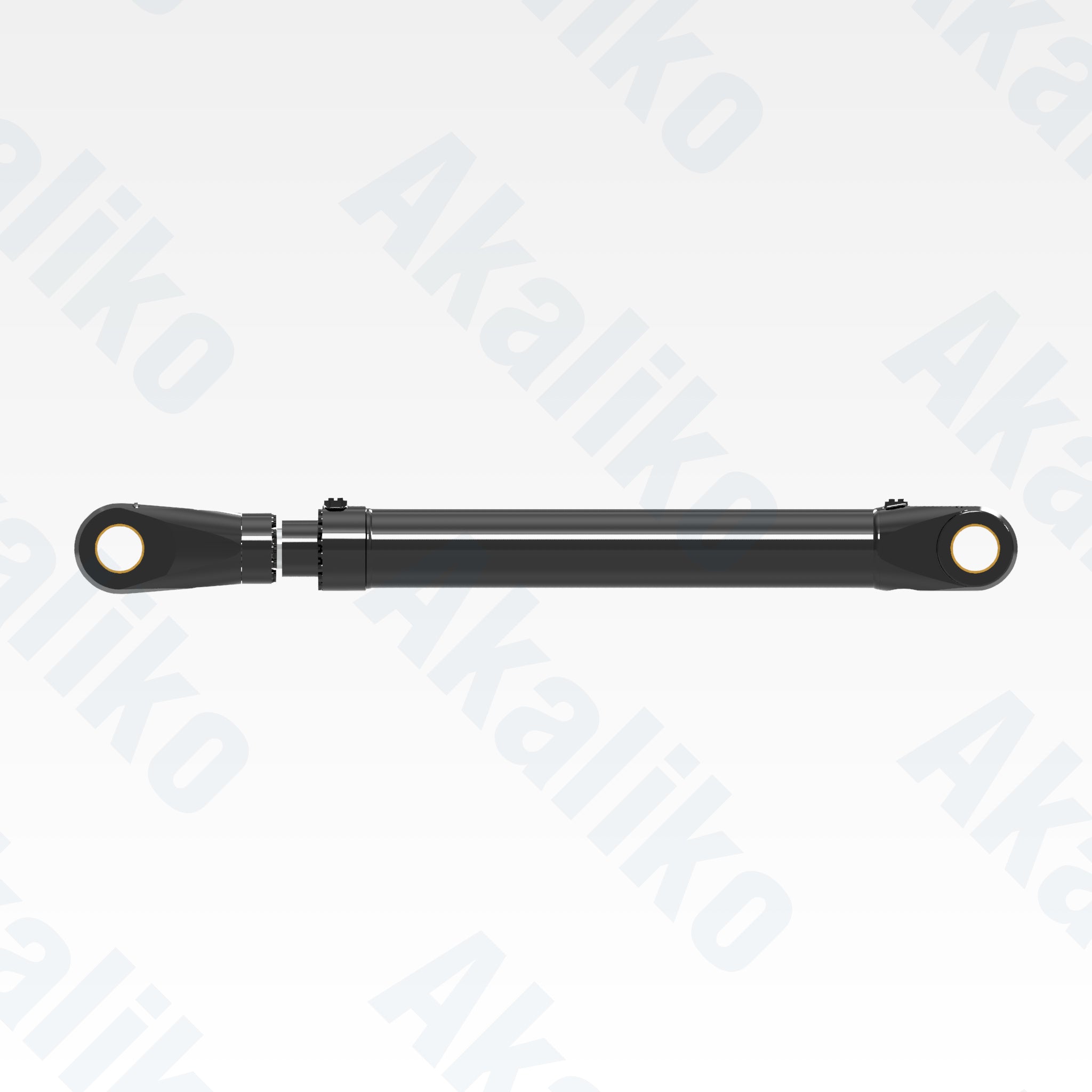 Side view of replacement stick hydraulic cylinder for Caterpillar 6040 excavator, OEM part number 589-2692