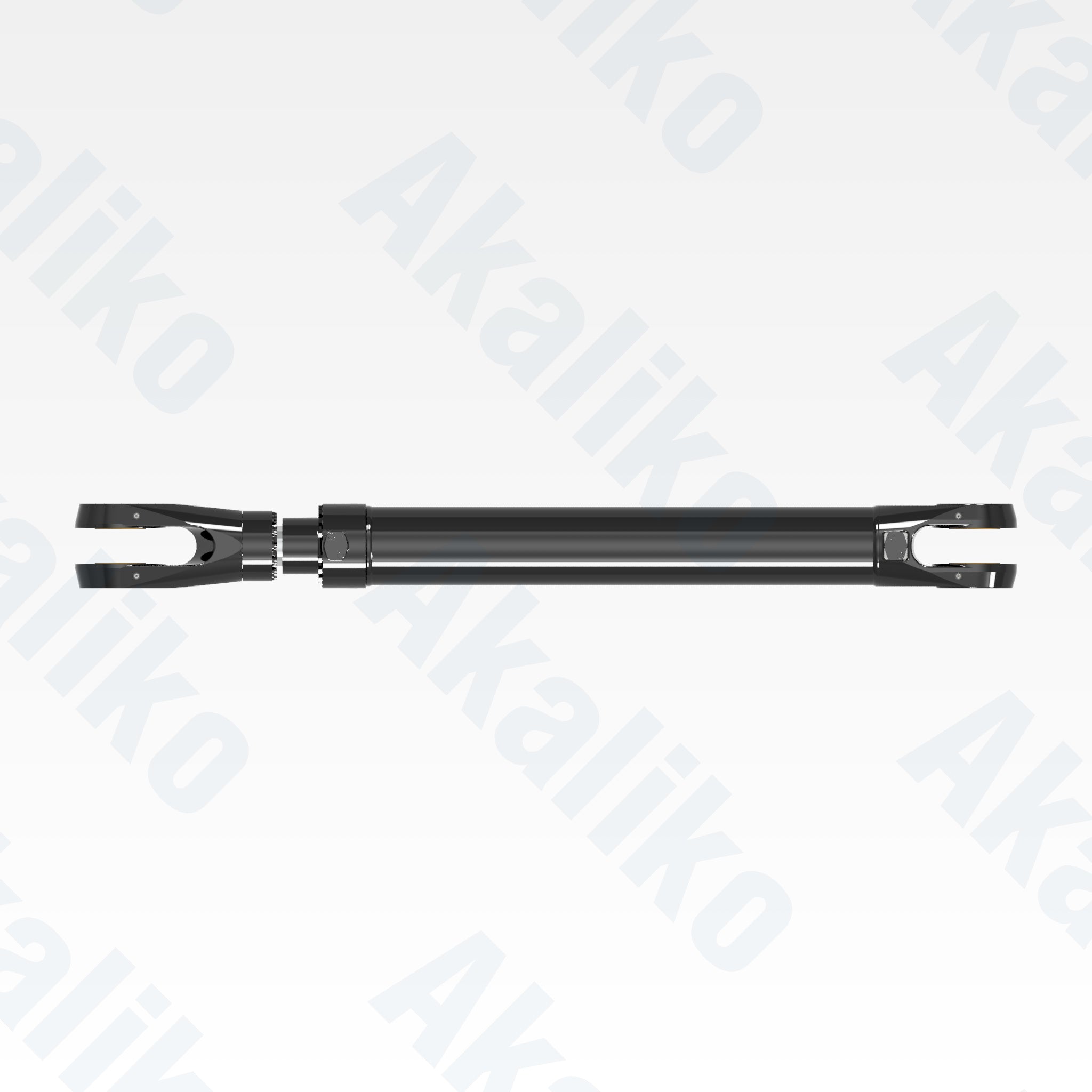 Top view of replacement stick hydraulic cylinder for Caterpillar 6040 excavator, OEM part number 589-2692