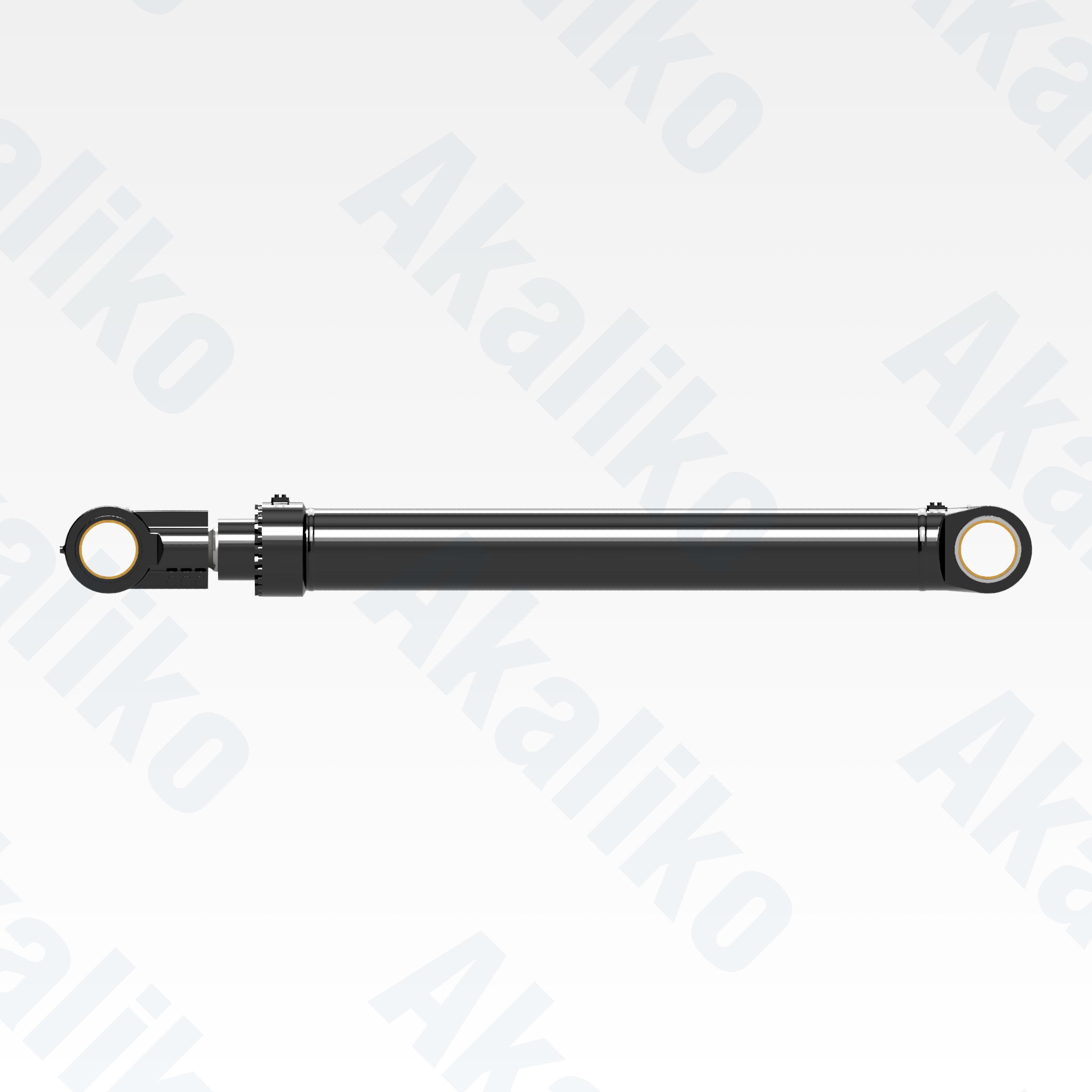 Side view of replacement boom hydraulic cylinder for Caterpillar 6050 excavator, OEM part number 452-5843