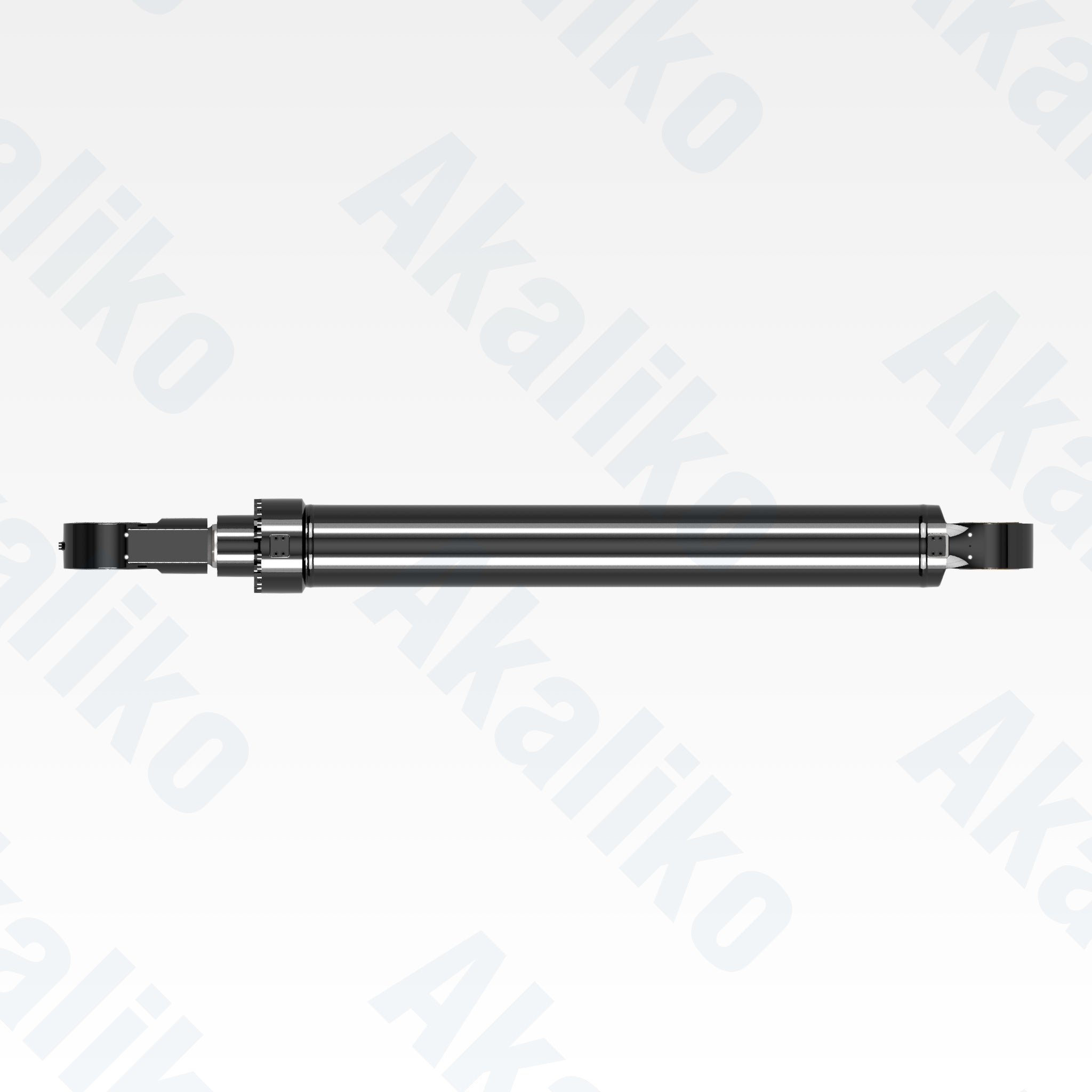 Top view of replacement boom hydraulic cylinder for Caterpillar 6050 excavator, OEM part number 452-5843