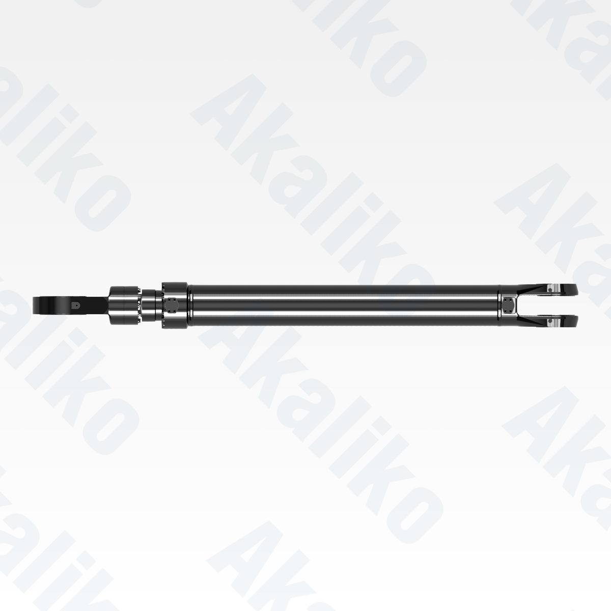 Top view of replacement bucket hydraulic cylinder for Caterpillar 6050 excavator, OEM part number 452-5845