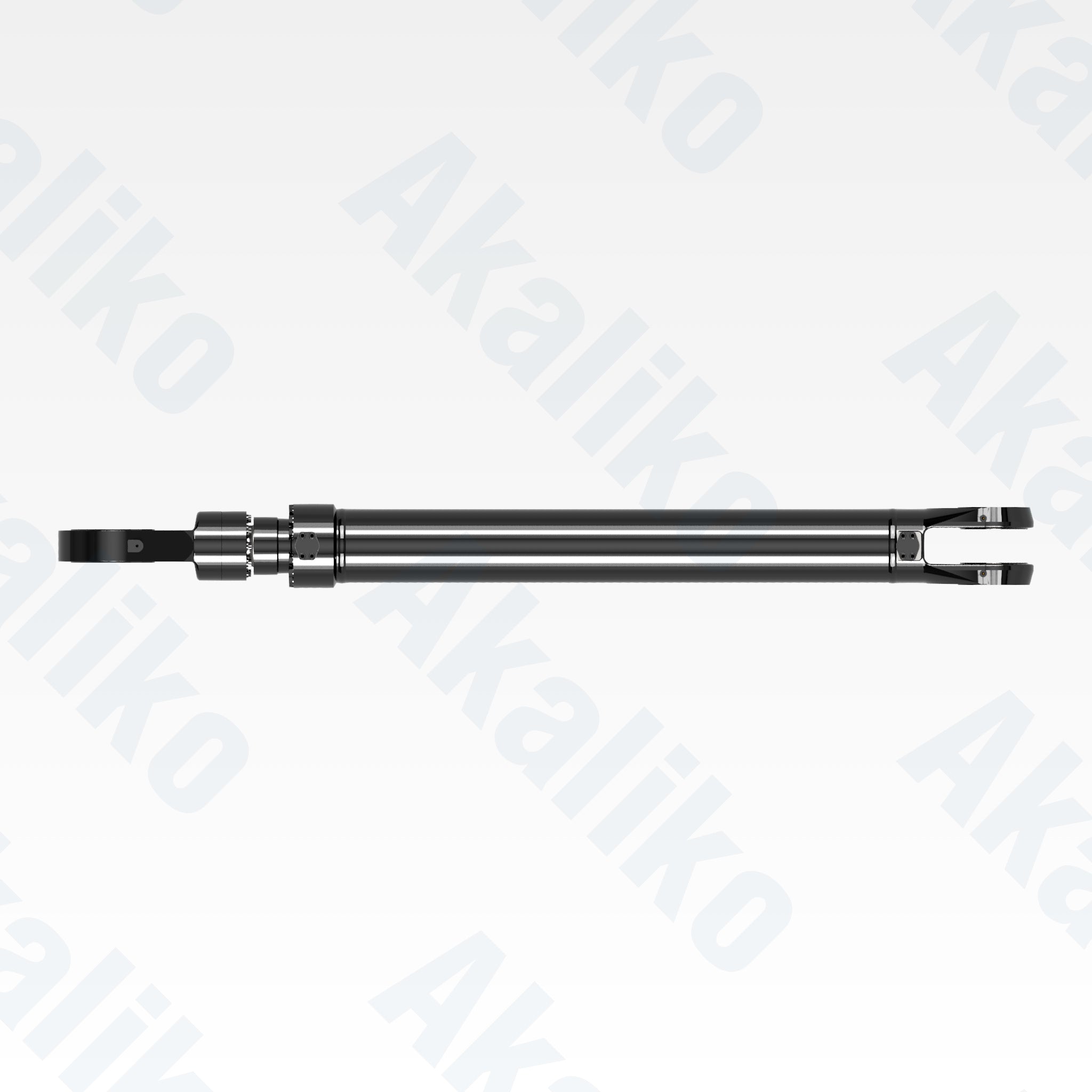 Top view of replacement bucket hydraulic cylinder for Caterpillar 6050 excavator, OEM part number 452-5845