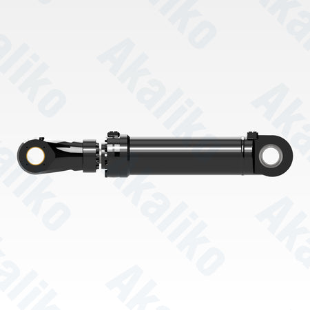 Side view of replacement clam hydraulic cylinder for Caterpillar 6050 FS excavator, OEM part number 503-9754
