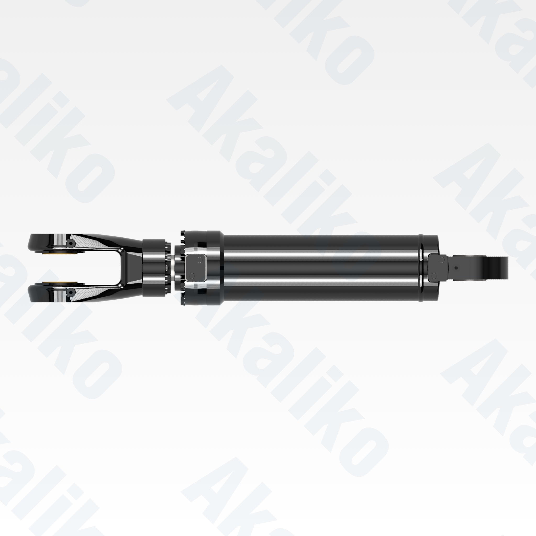 Top view of replacement clam hydraulic cylinder for Caterpillar 6050 FS excavator, OEM part number 503-9754