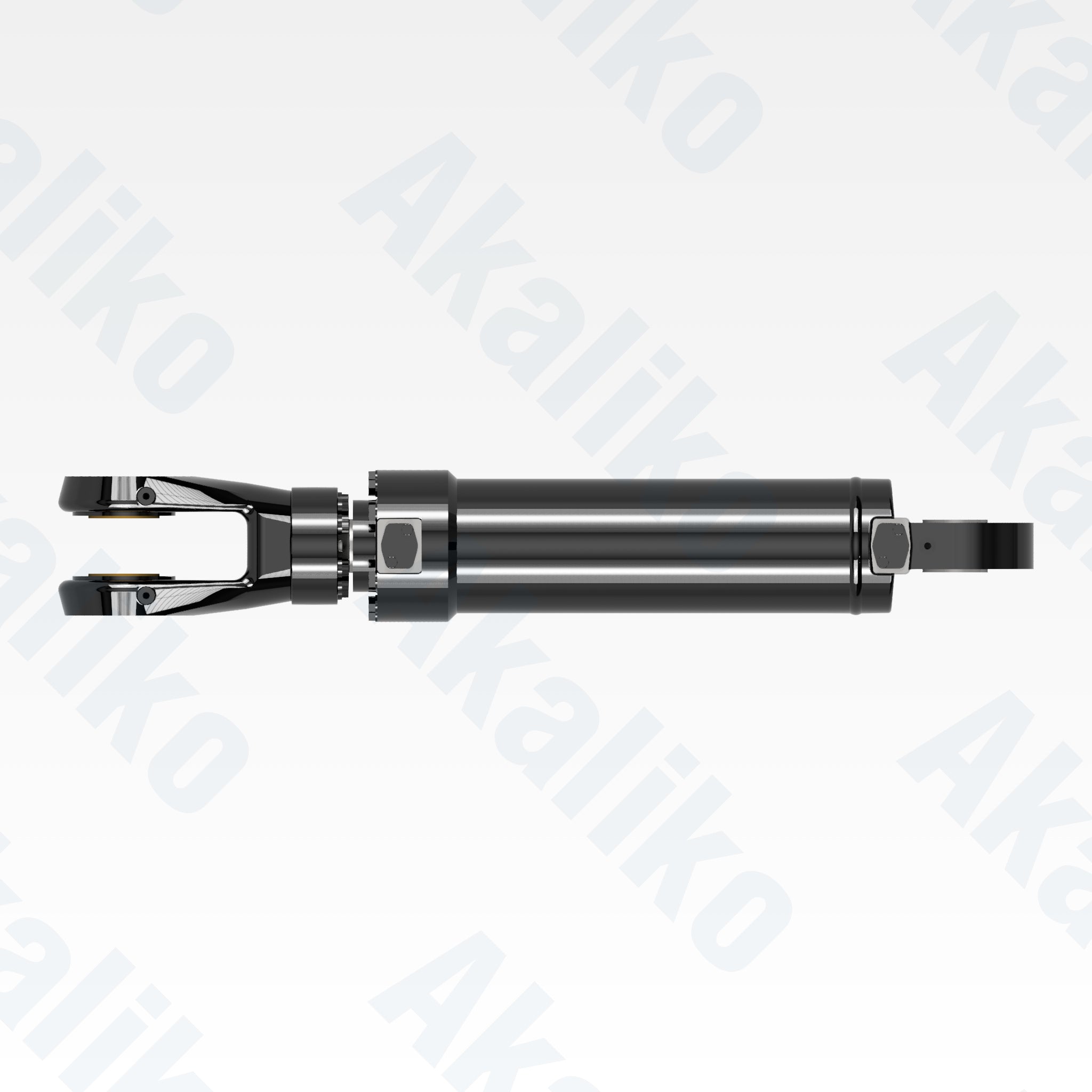 Top view of replacement clam hydraulic cylinder for Caterpillar 6050 FS excavator, OEM part number 522-1531