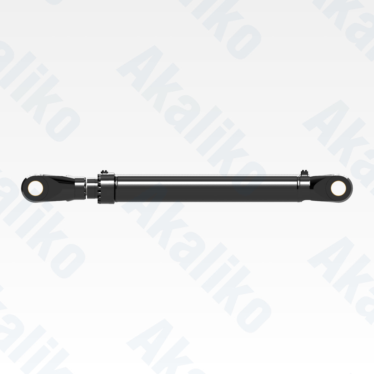 Side view of replacement stick hydraulic cylinder for Caterpillar 6050 excavator, OEM part number 452-5844