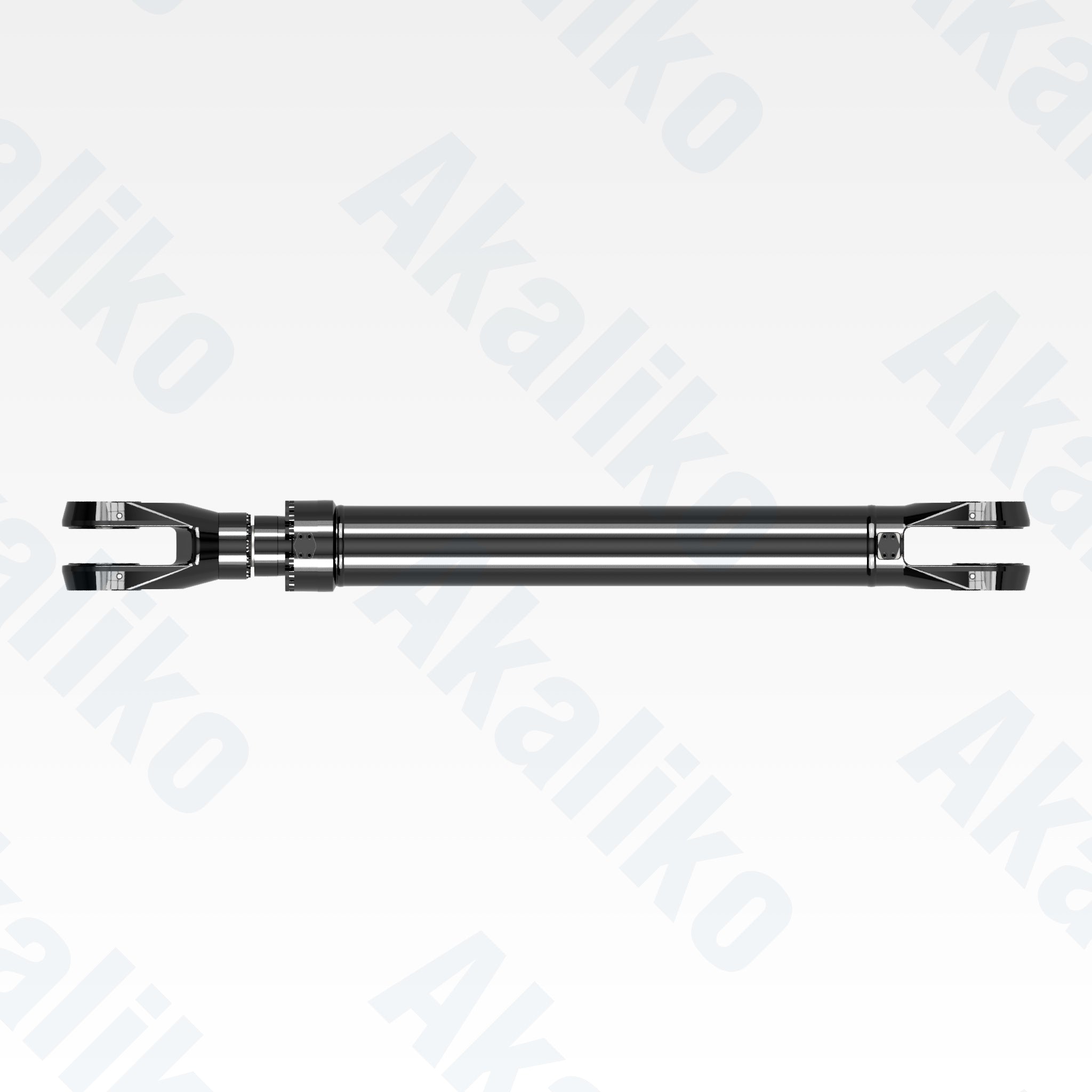 Top view of replacement stick hydraulic cylinder for Caterpillar 6050 excavator, OEM part number 452-5844