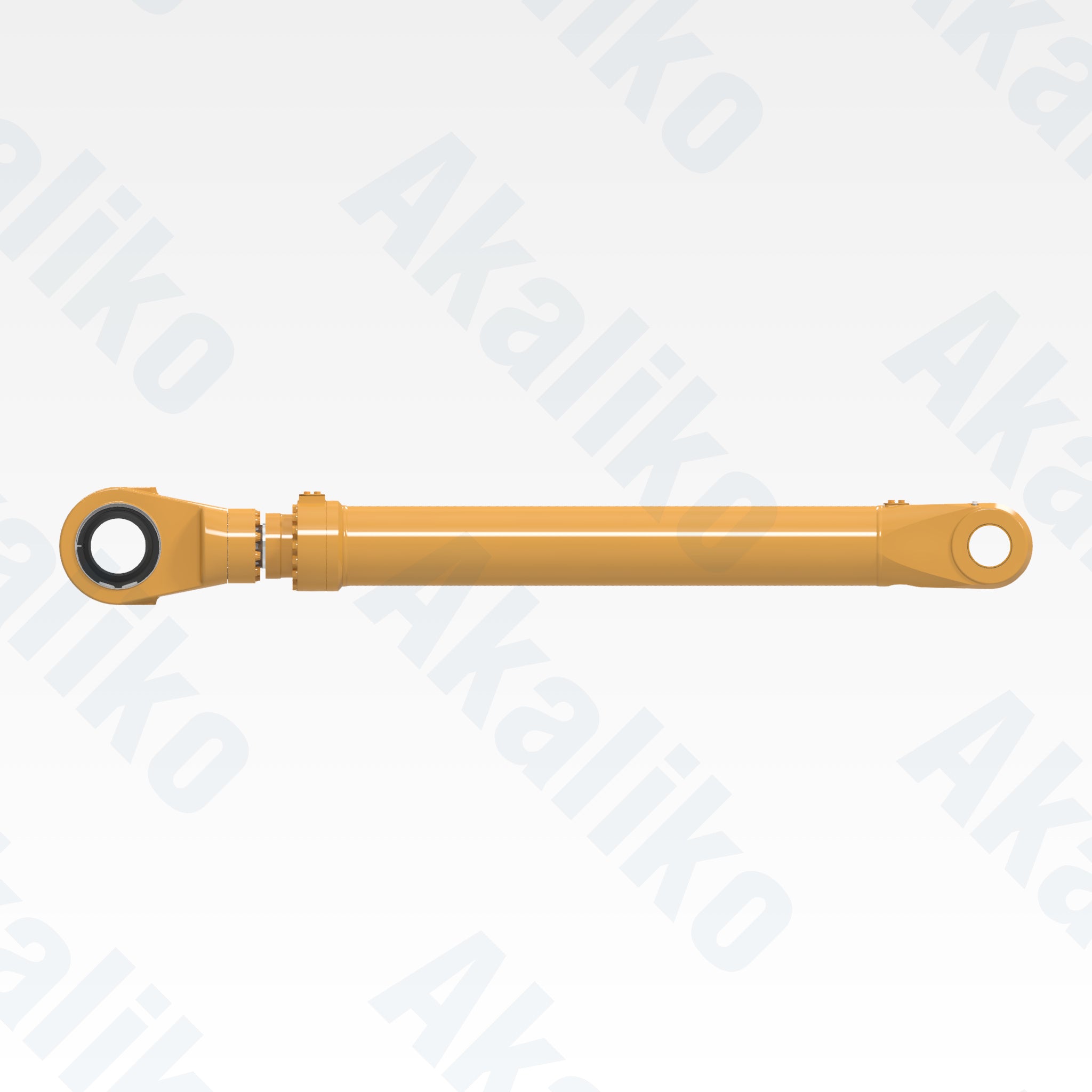 Side view of replacement bucket hydraulic cylinder for Caterpillar 6060 excavator, OEM part number 588-1455
