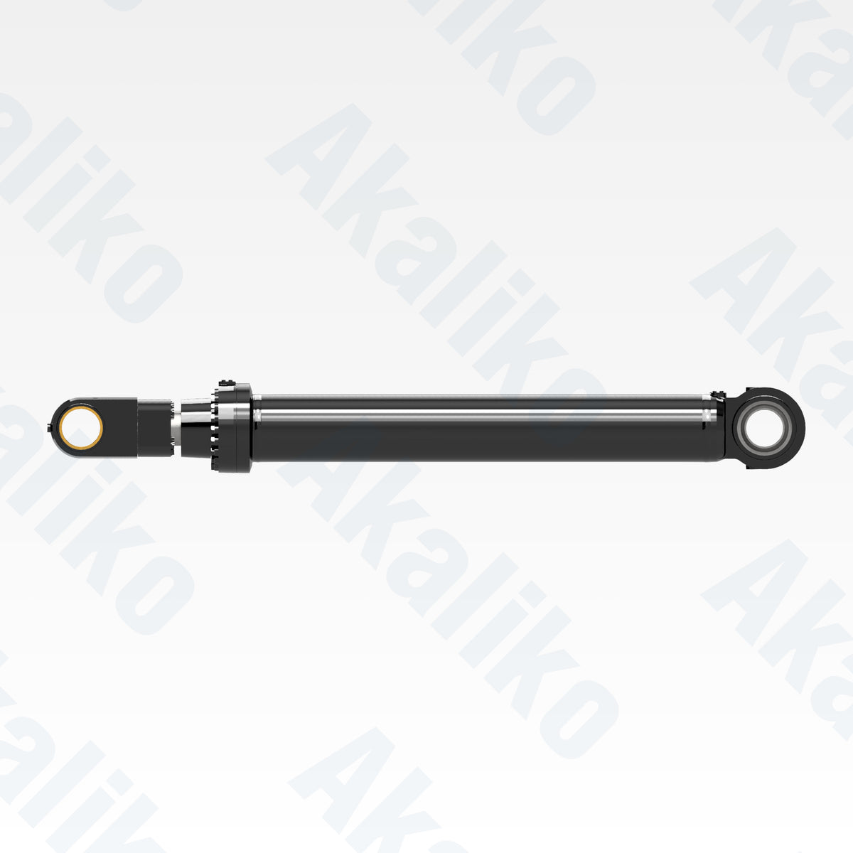 Side view of replacement boom hydraulic cylinder for Caterpillar 6060 FS excavator, OEM part number 368-0458