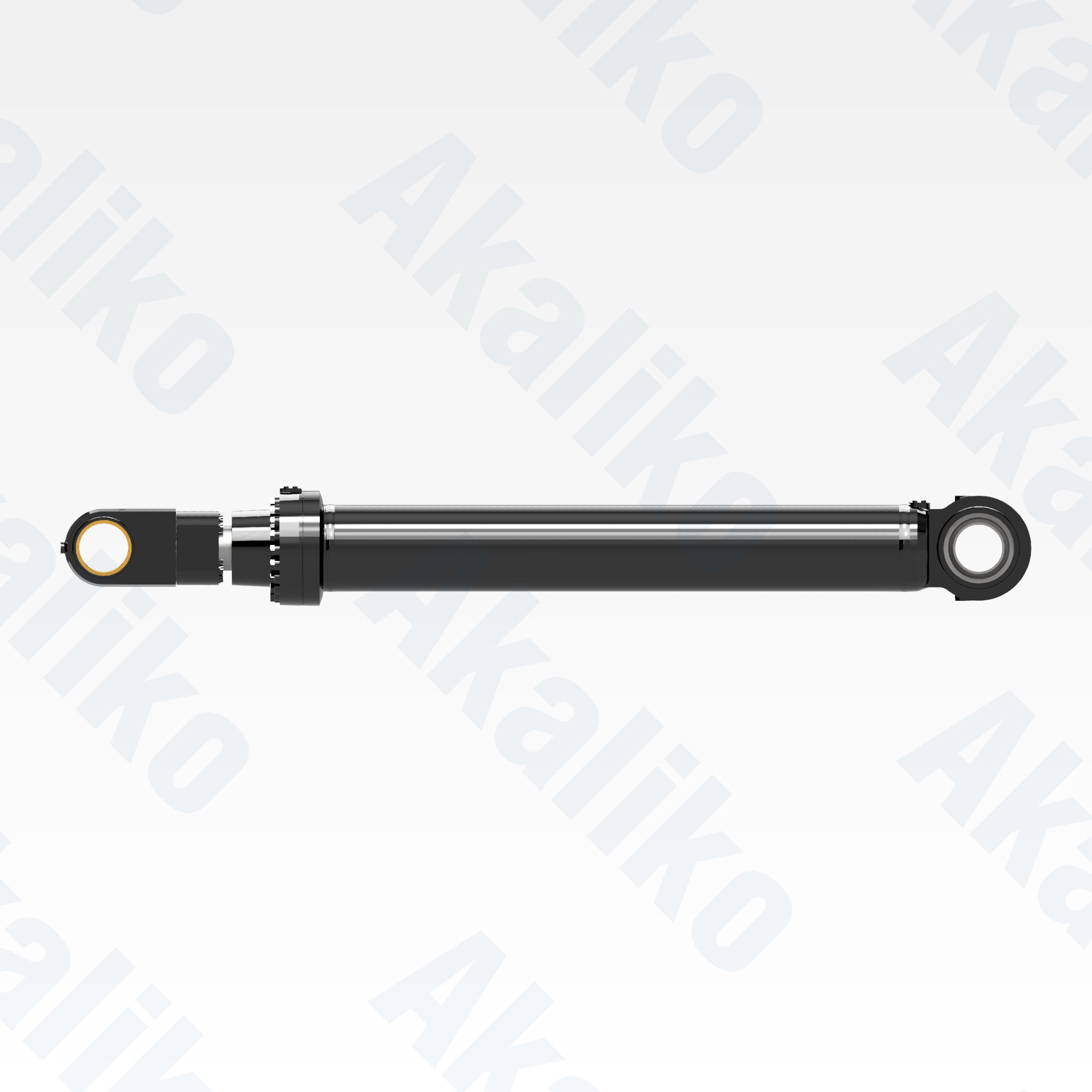 Side view of replacement boom hydraulic cylinder for Caterpillar 6060 FS excavator, OEM part number 368-0458