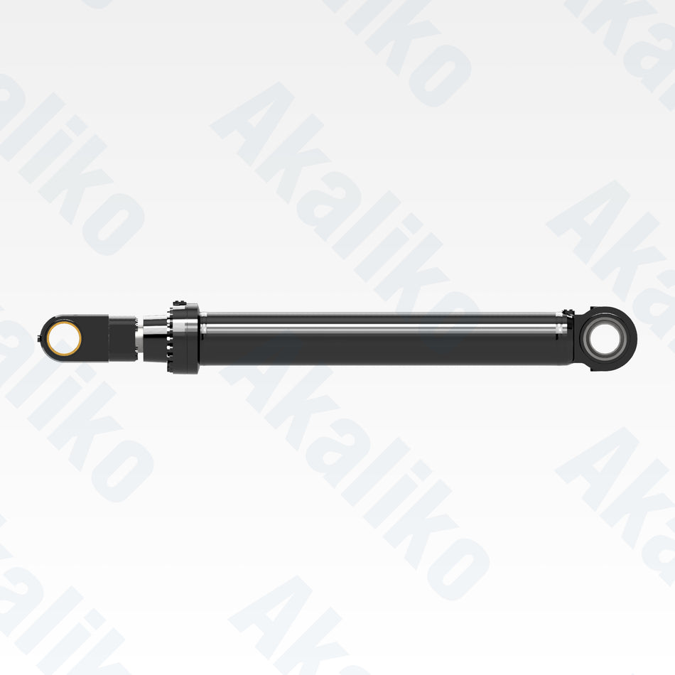 Side view of replacement boom hydraulic cylinder for Caterpillar 6060 FS excavator, OEM part number 368-0458