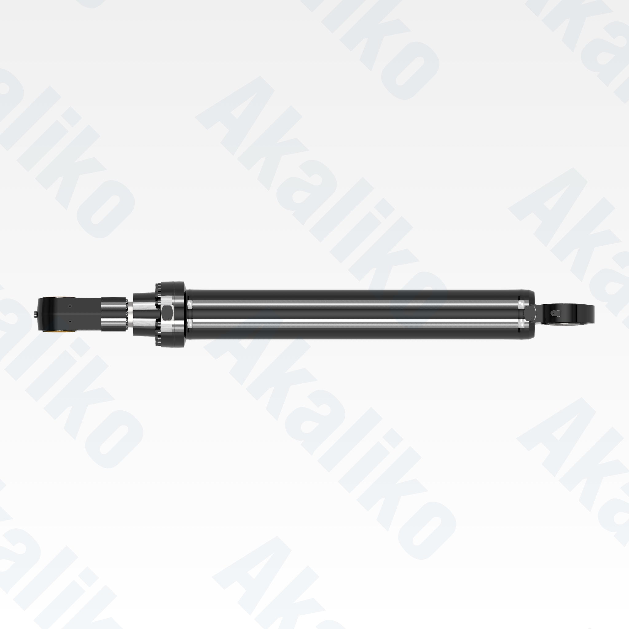 Top view of replacement boom hydraulic cylinder for Caterpillar 6060 FS excavator, OEM part number 368-0458
