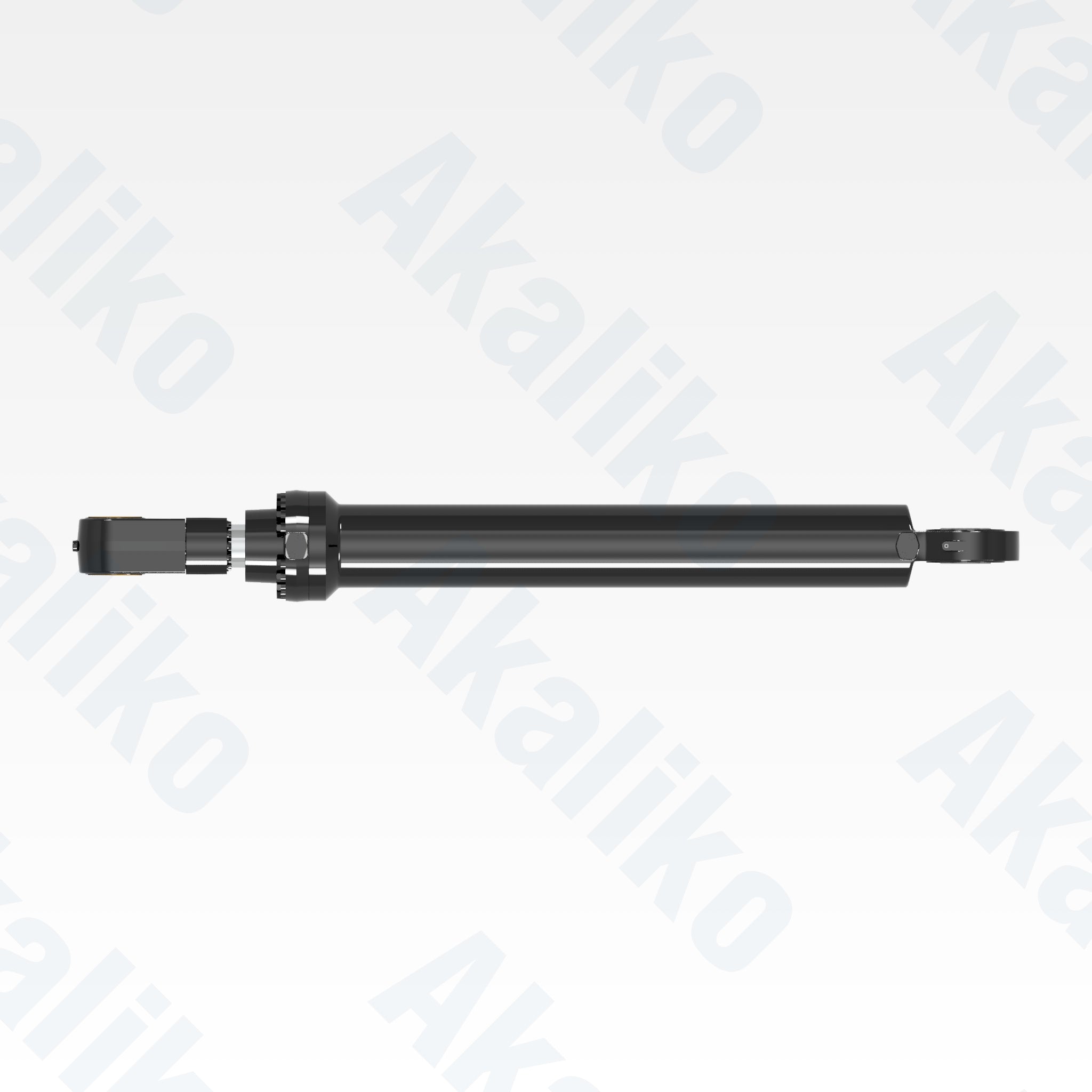 Top view of replacement boom hydraulic cylinder for Caterpillar 6060 FS excavator, OEM part number 598-1519
