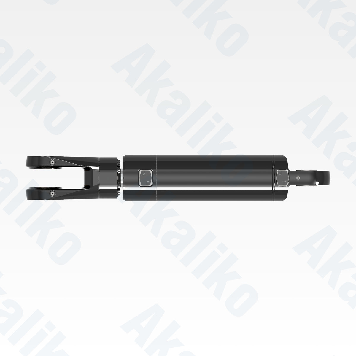 Top view of replacement clam hydraulic cylinder for Caterpillar 6060 FS excavator, OEM part number 459-2050